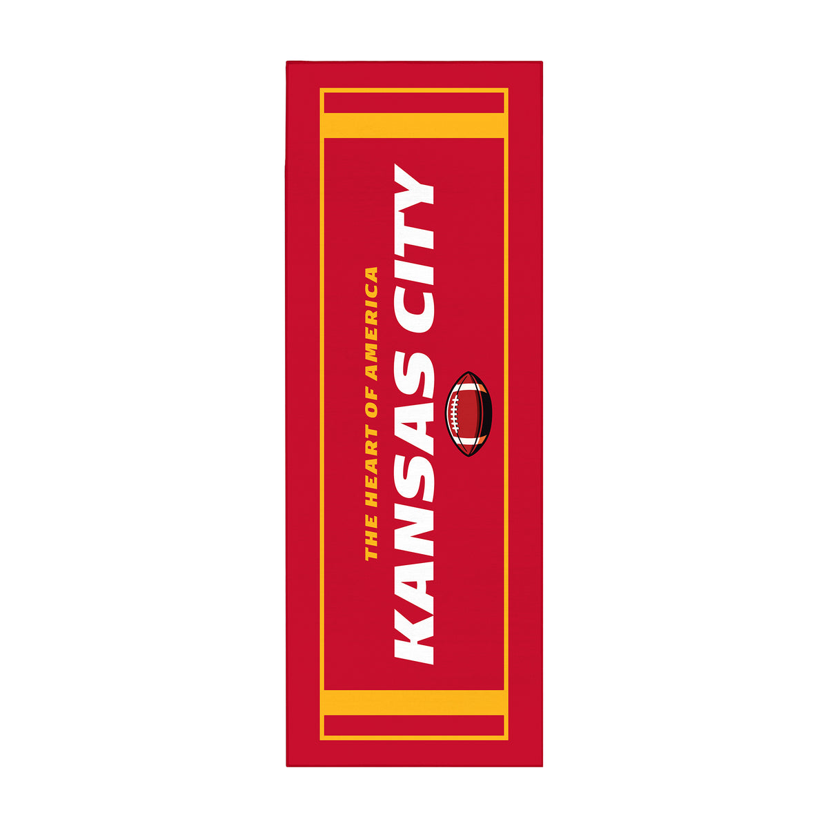 Kansas City Football Machine Washable Rug