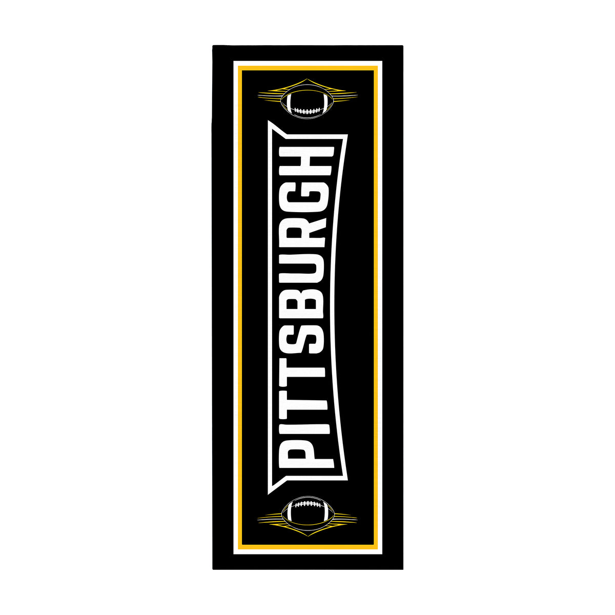 Pittsburgh Football Machine Washable Rug