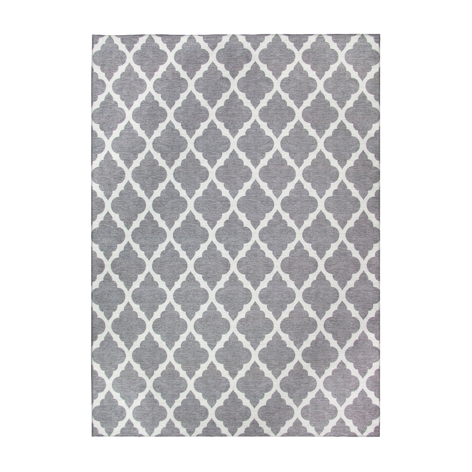 Moroccan Trellis Grey Washable Rug
