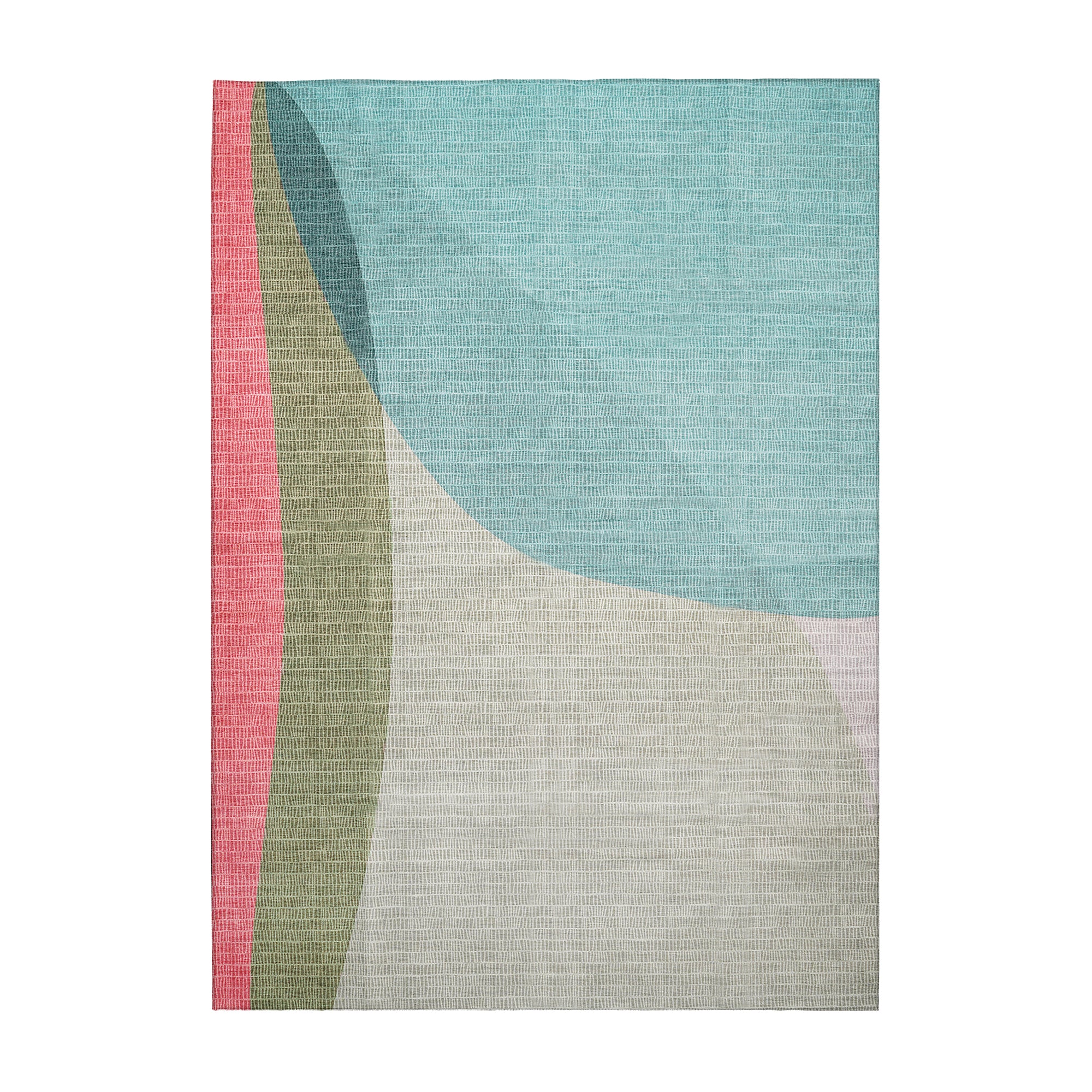 Cove Green Living Room Washable Rug