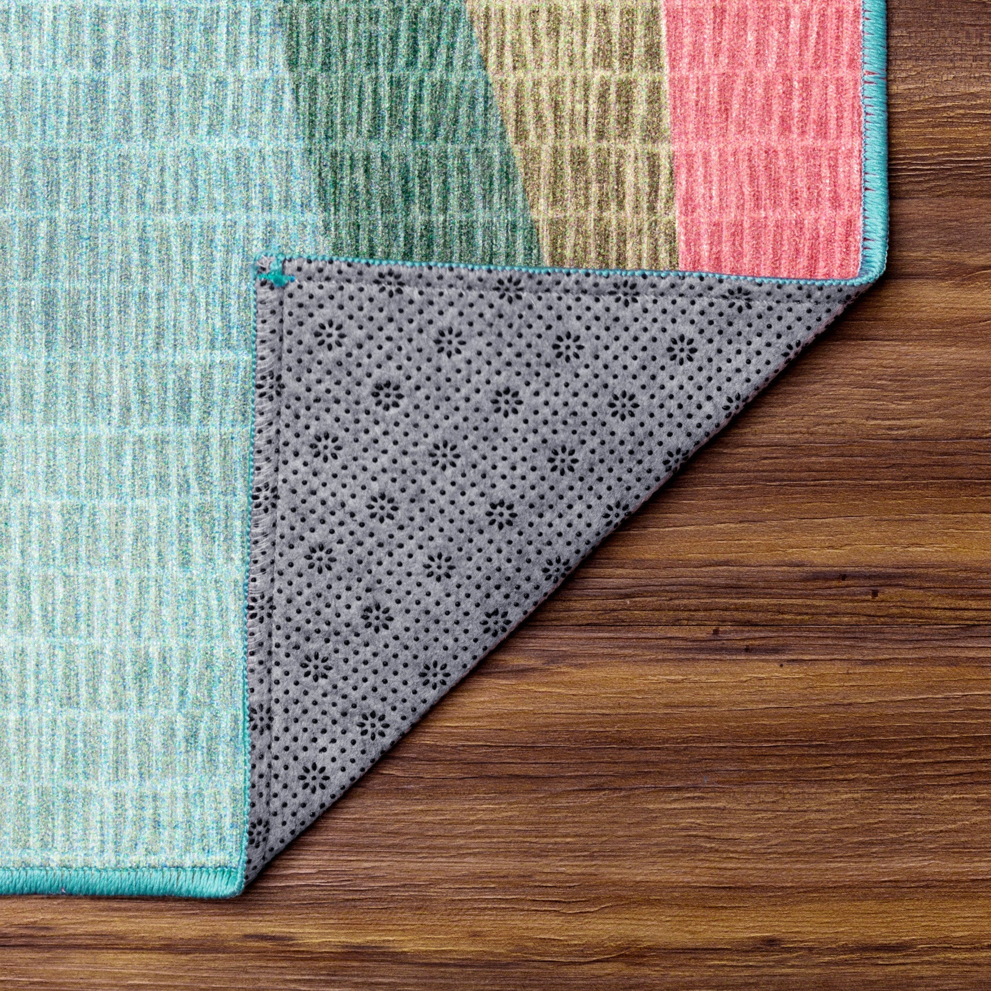 Cove Green Dining Room Washable Rug