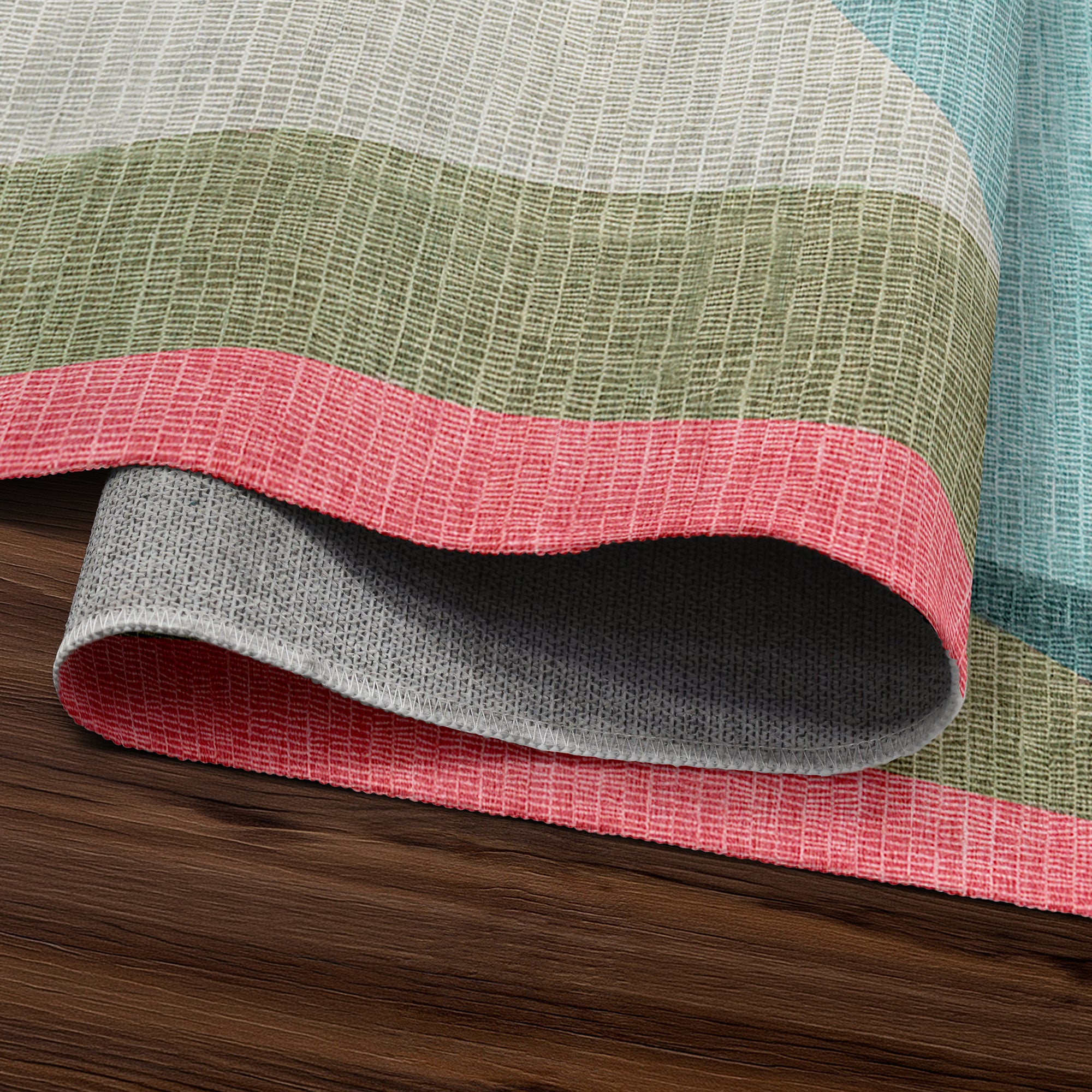 Cove Green Bedroom Washable Rug