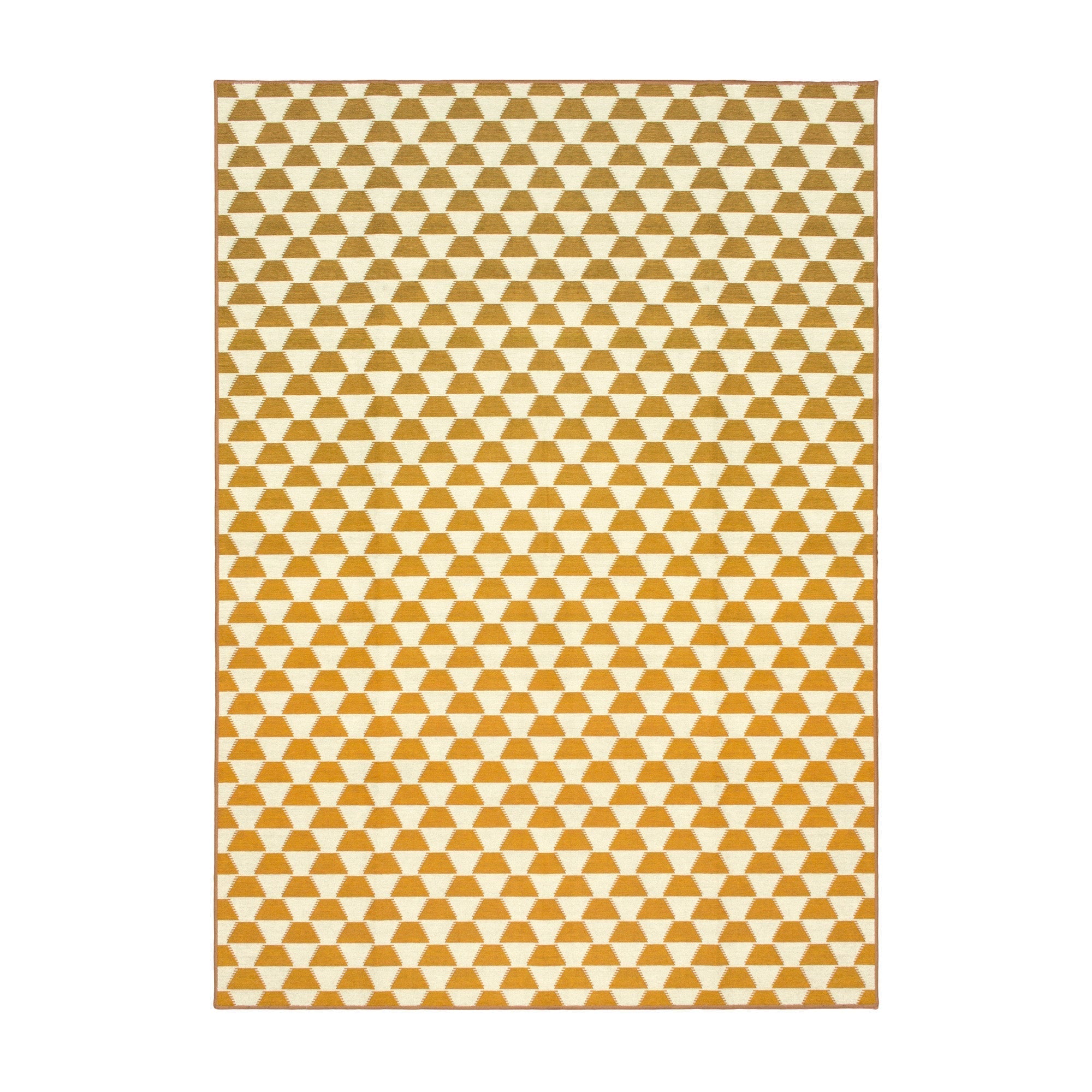 Yanis Yellow Gold Dining Room Washable Rug