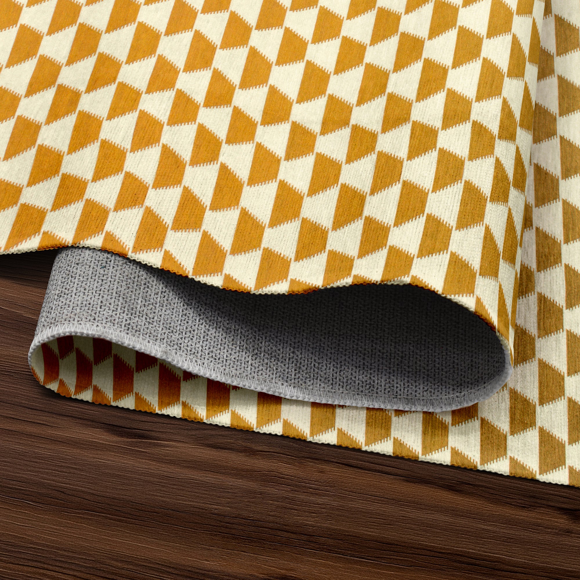 Yanis Yellow Gold Bedroom Washable Rug