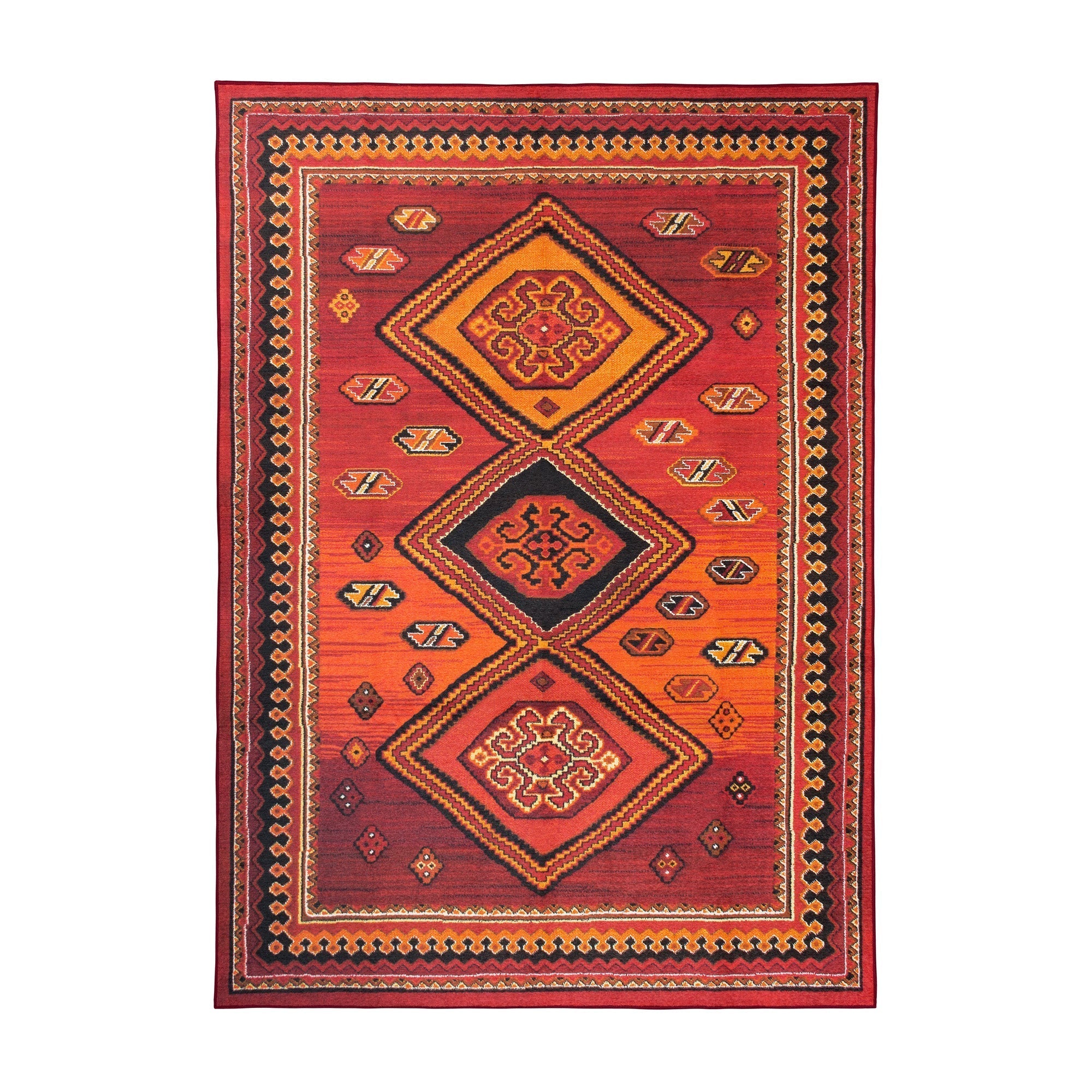 Phoenix Kilim Garnet Bedroom Washble Rug
