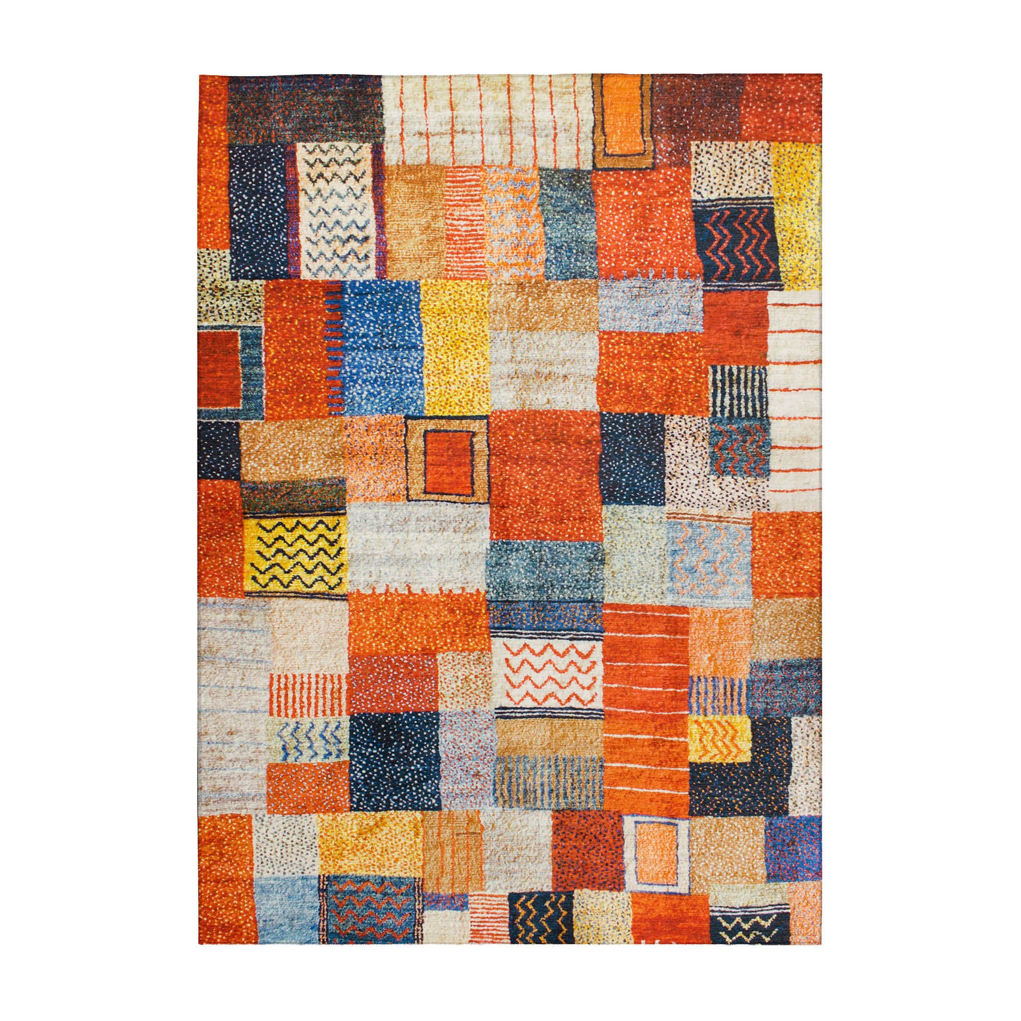 Patchwork Multicolor Washable Rug