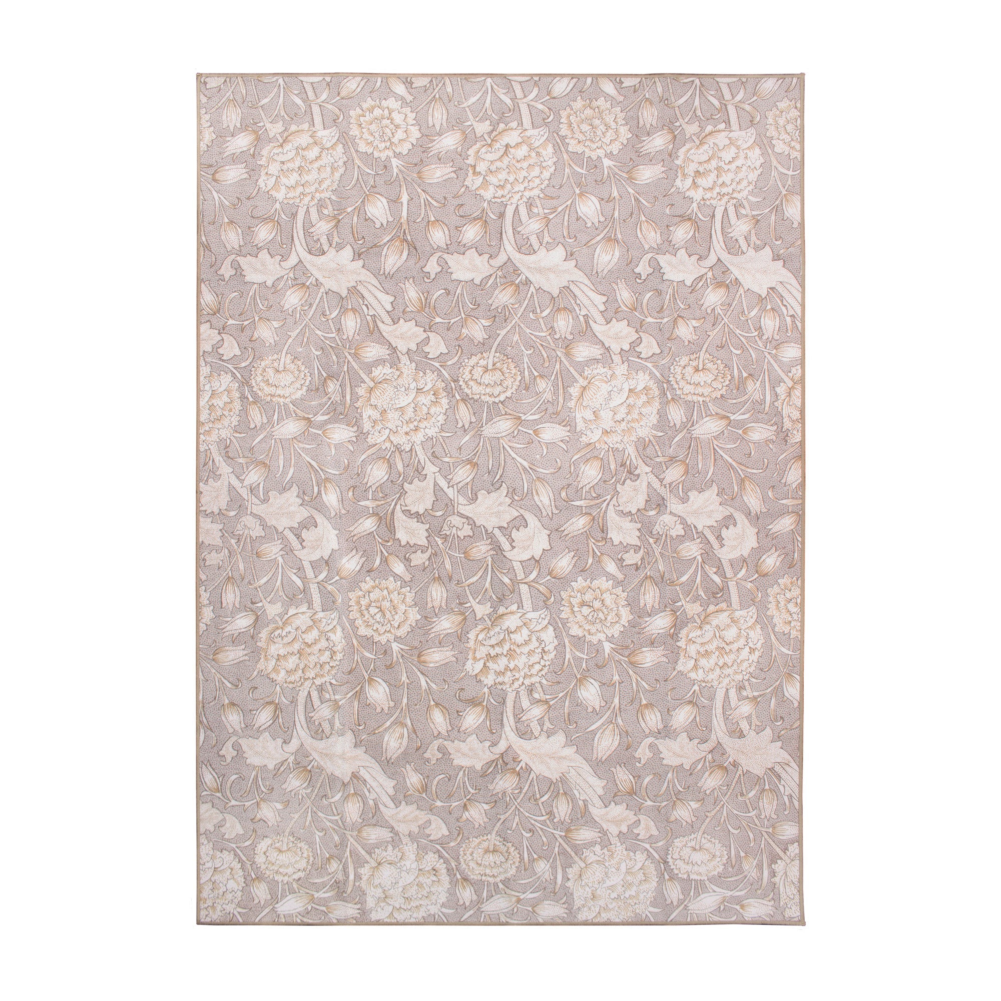 Kalini Floral Natural Dining Room Washable Rug