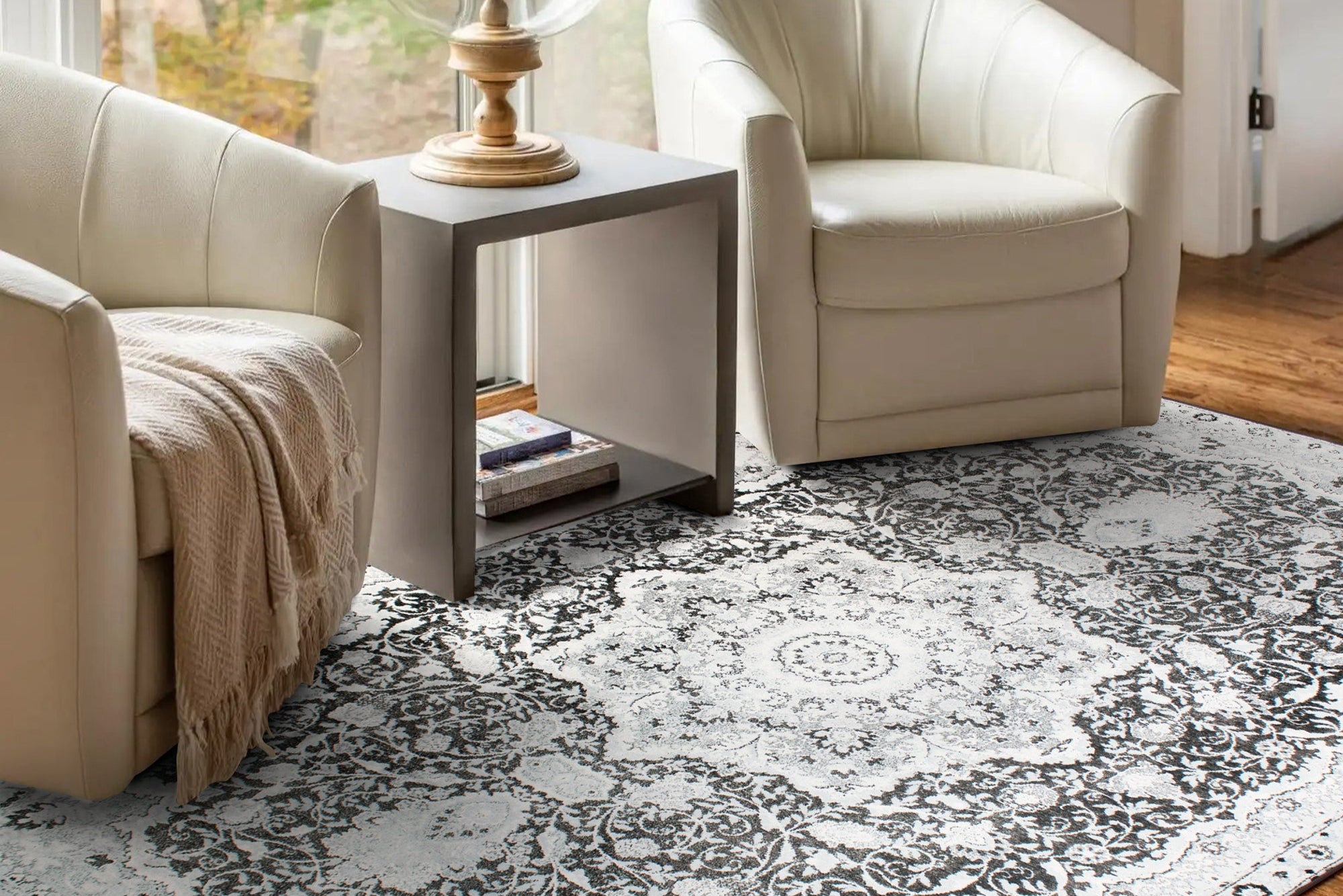 Parviz Grey Washable Rug