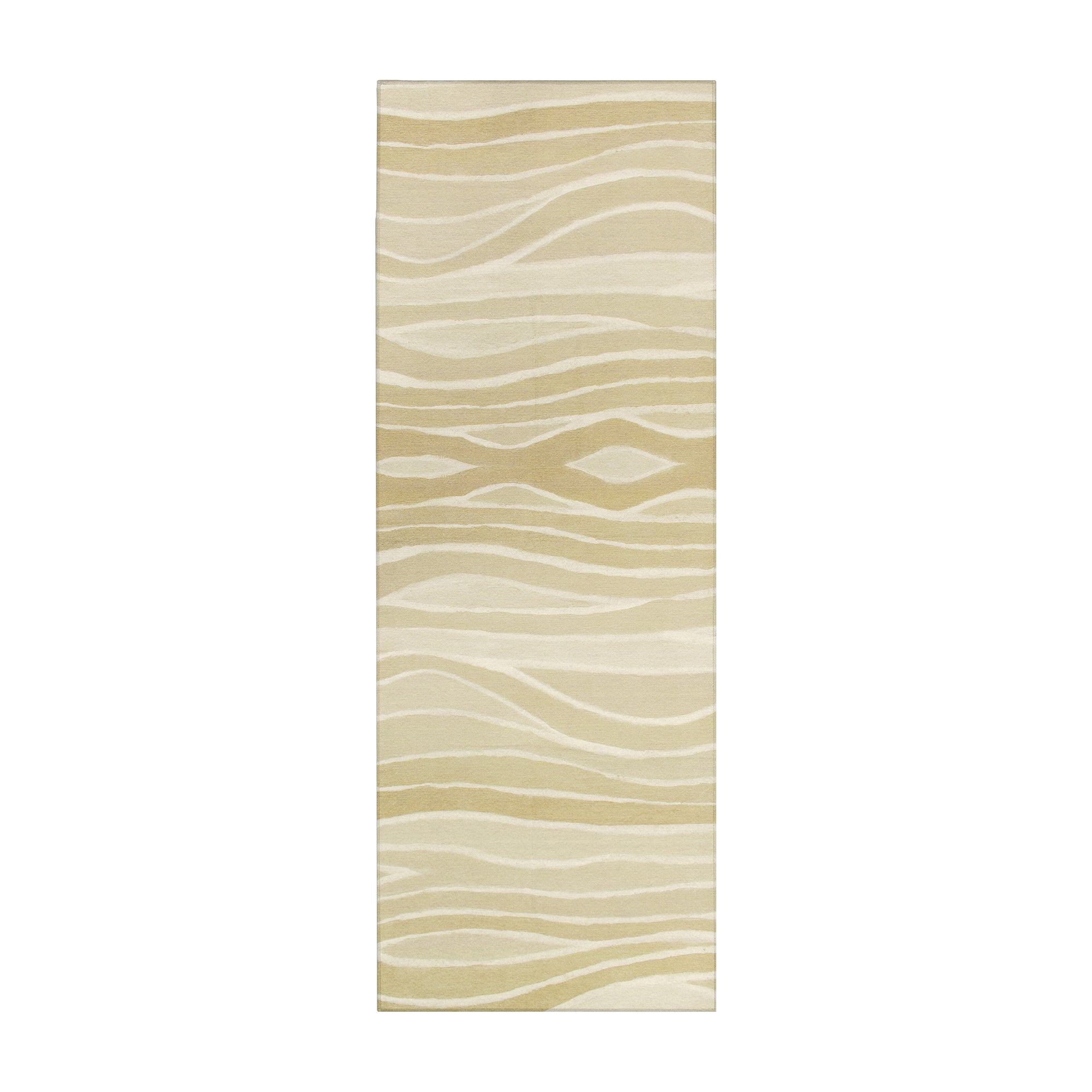 Waves Natural Dining Room Washable Rug