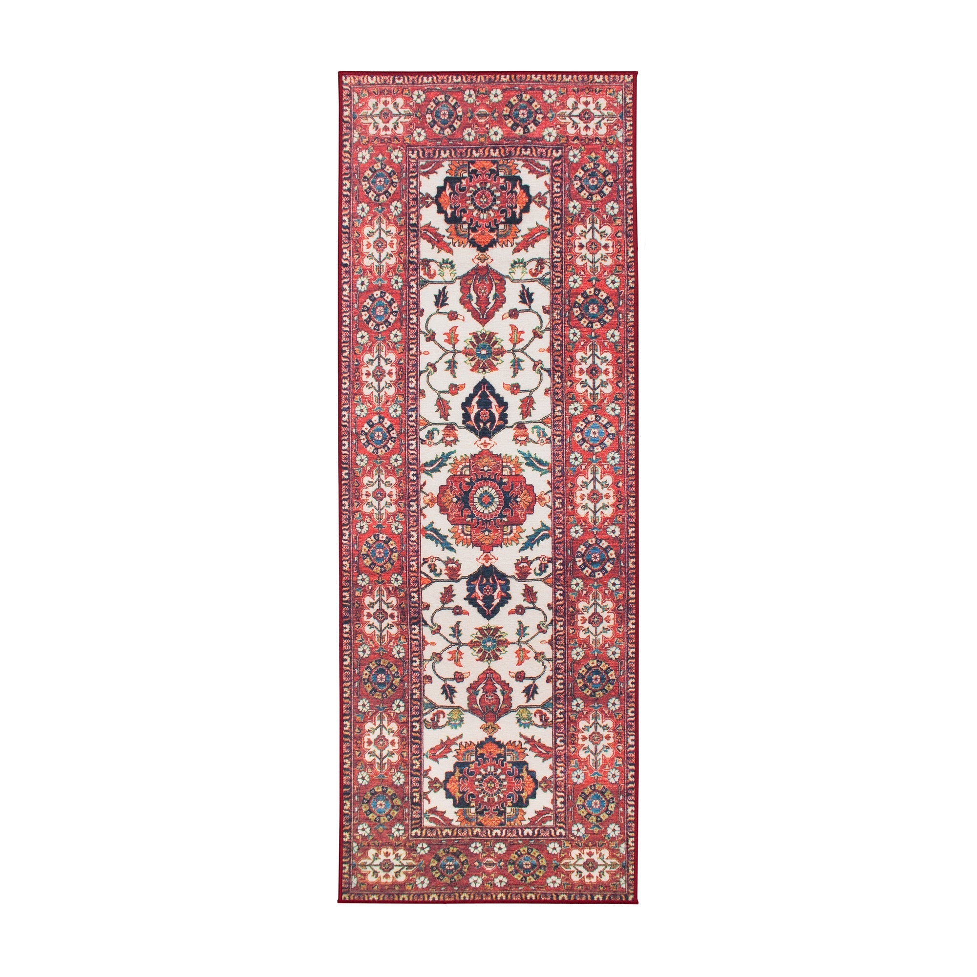 Ramage Maroon Living Room Washable Rug
