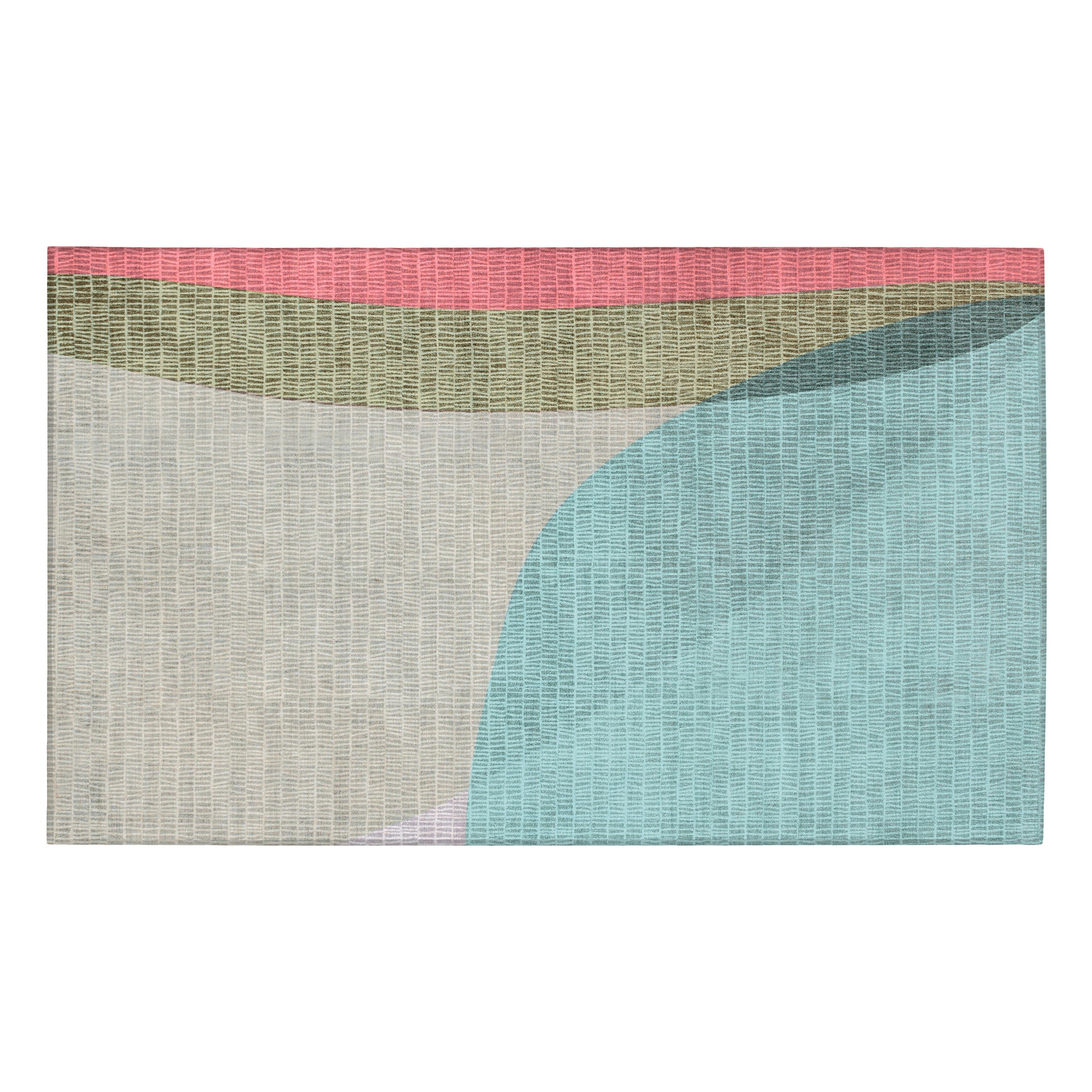 Cove Green Bathroom Washable Rug