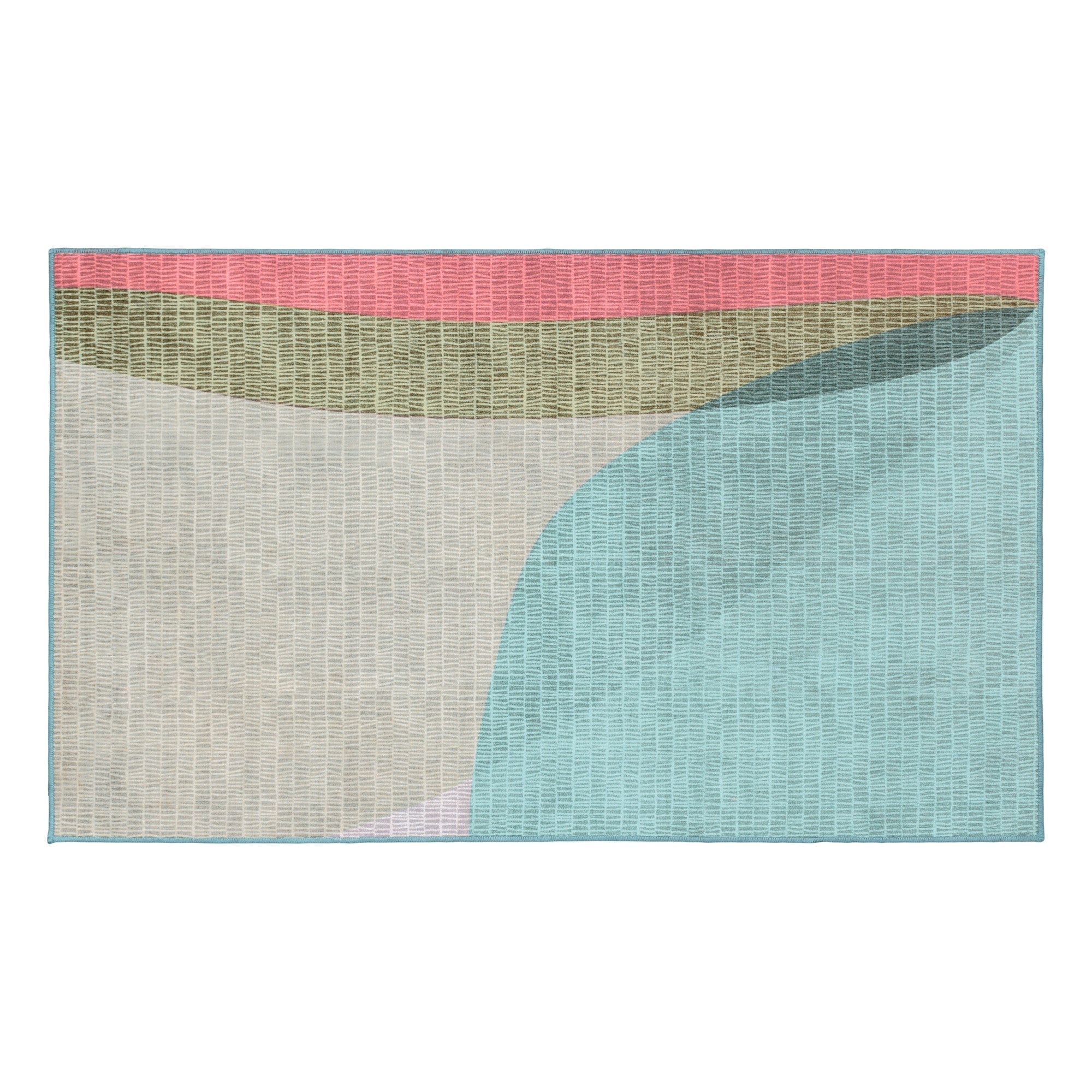 Cove Green Dining Room Washable Rug