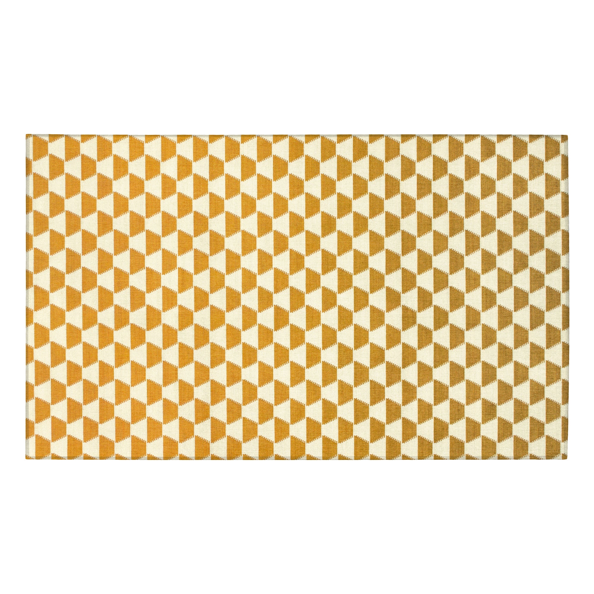 Yanis Yellow Gold Bedroom Washable Rug