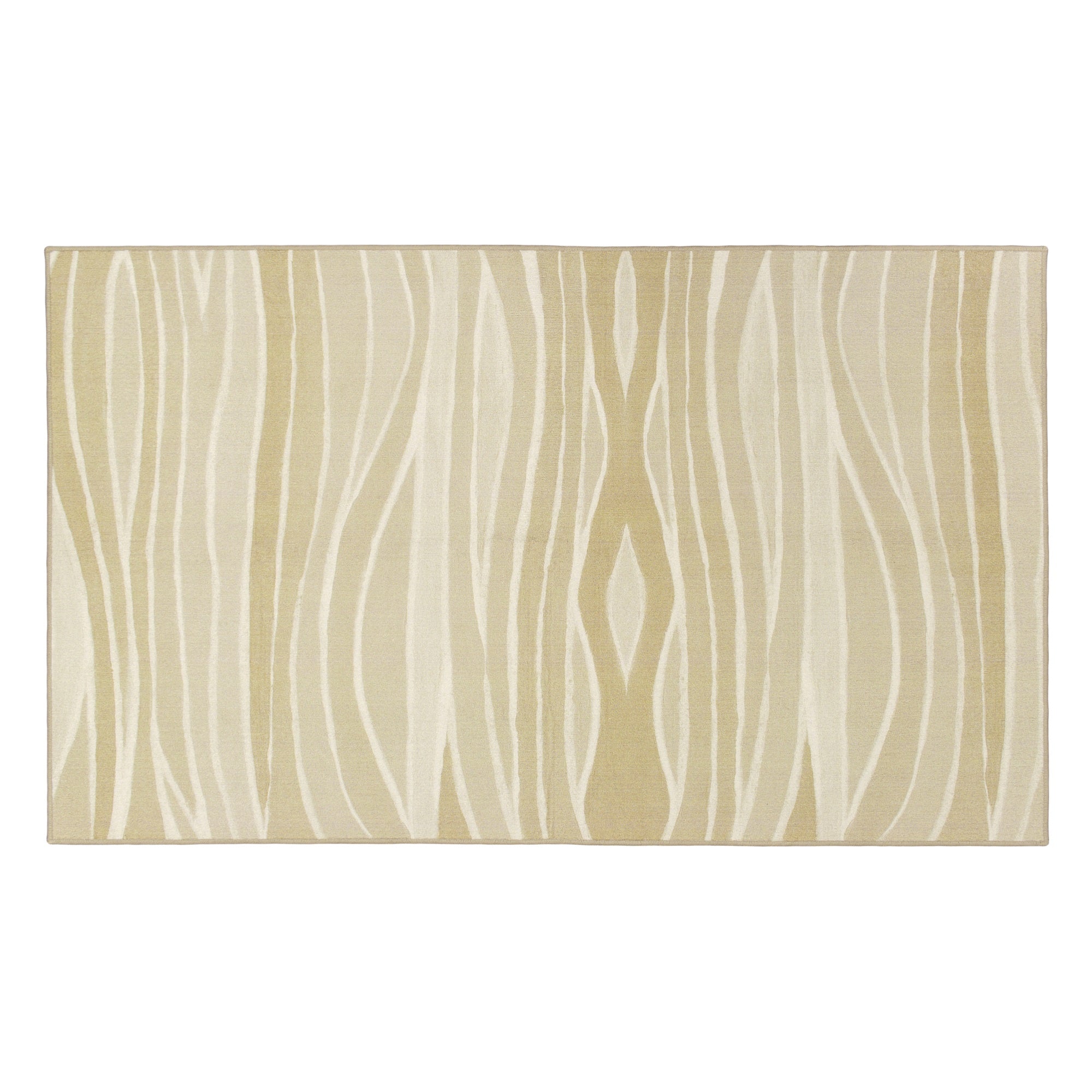 Waves Natural Bedroom Washable Rug