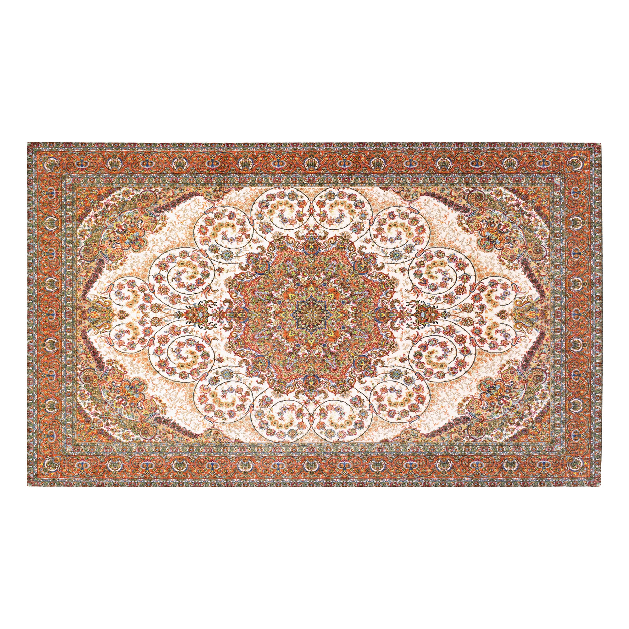 Zahara Amber Dining Room Washable Rug