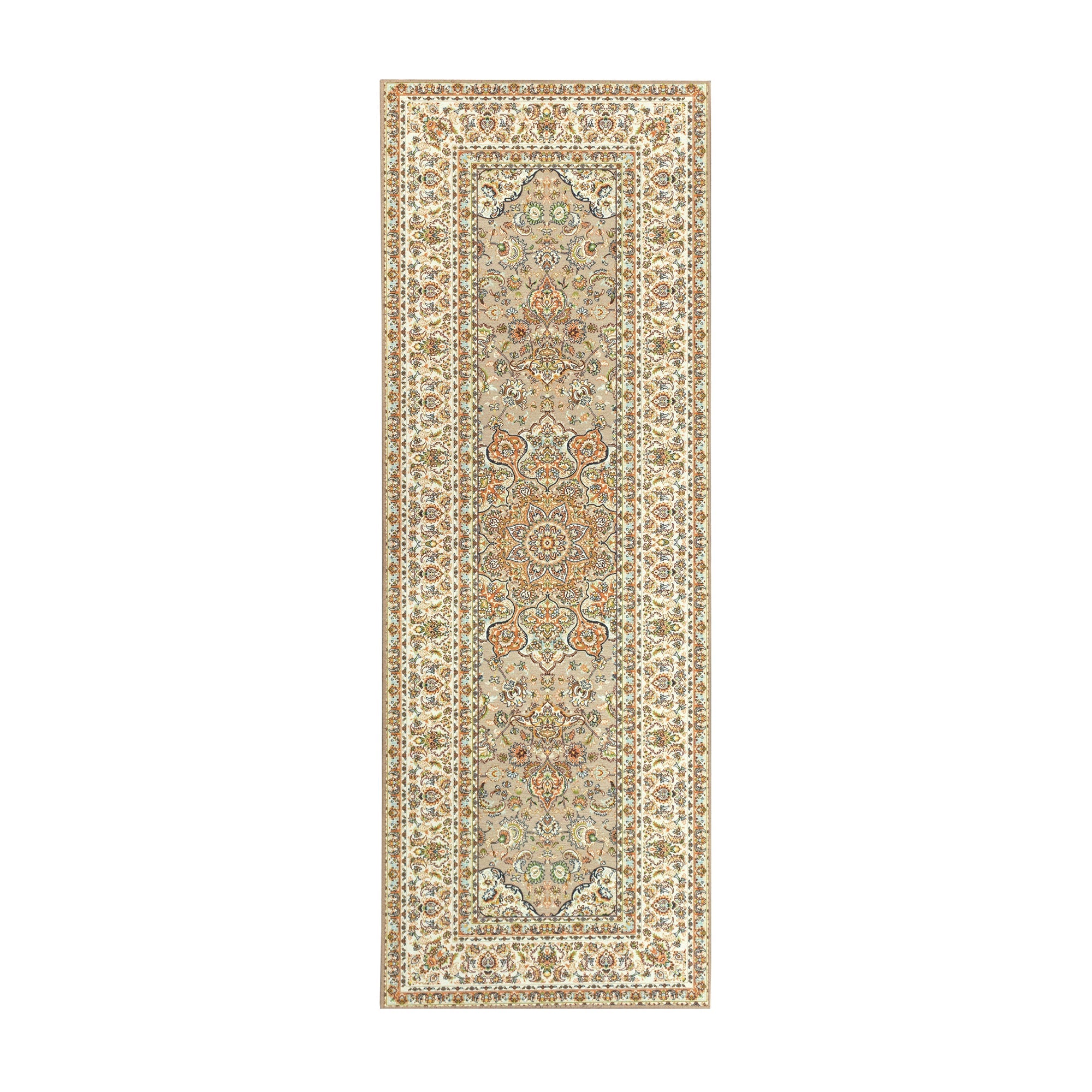 Kenya Beige Dining Room Washable Rug