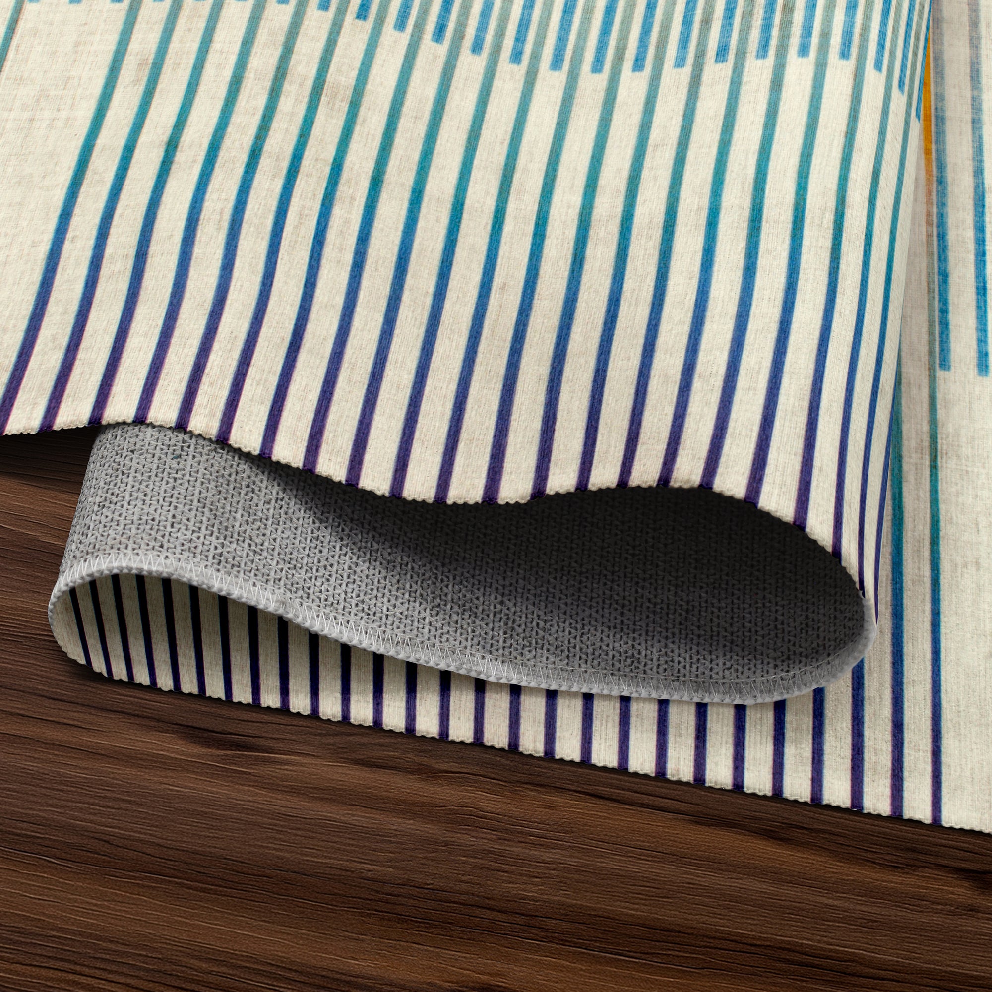 Flux Striped Multicolor Hallway Washable Rug
