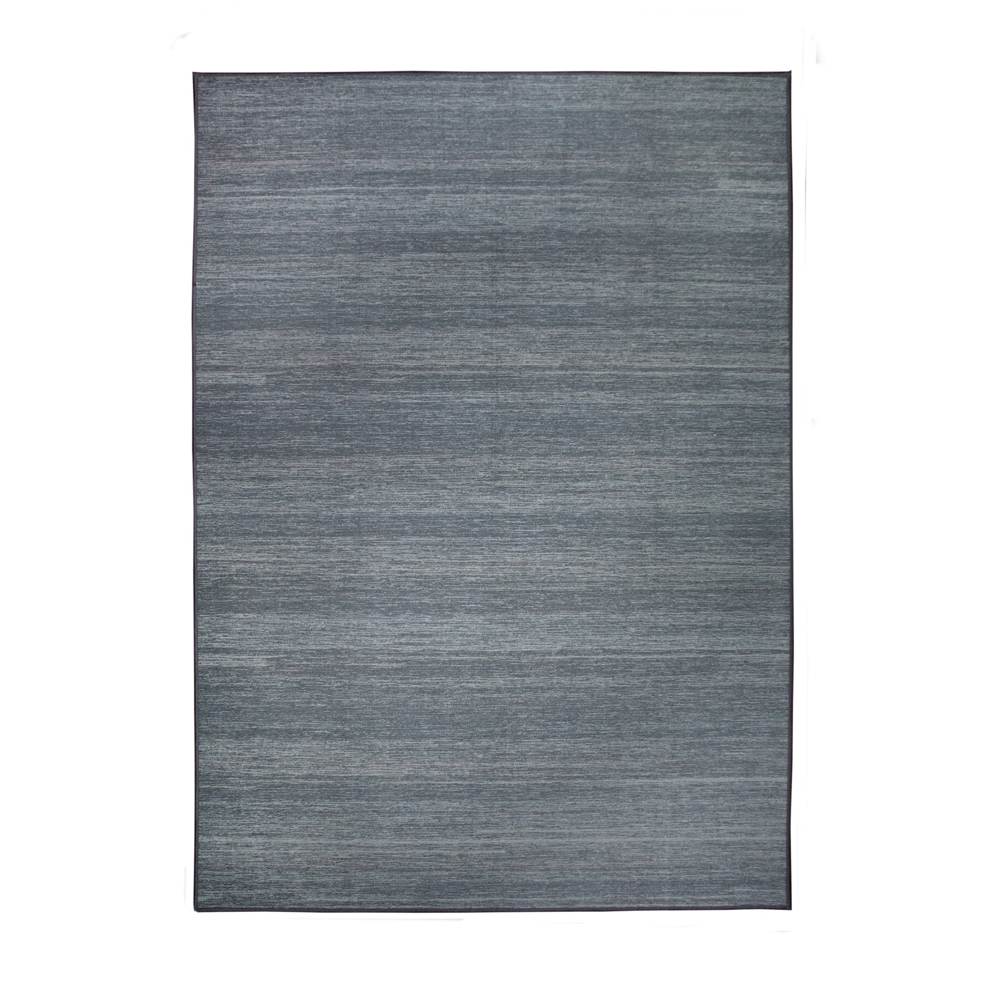 Solid Grey Dining Room Washable Rug