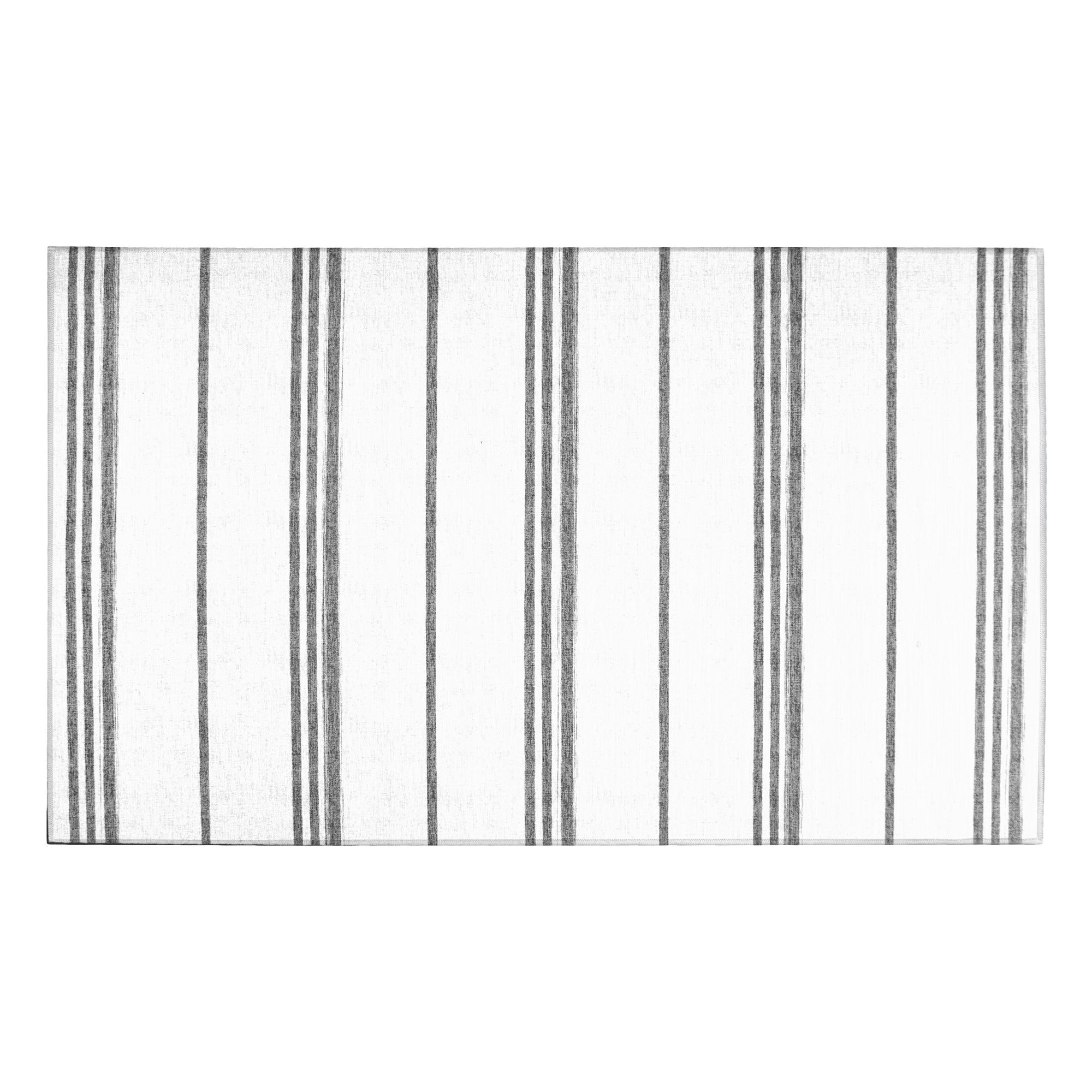 Stripe Grey Washable Rug