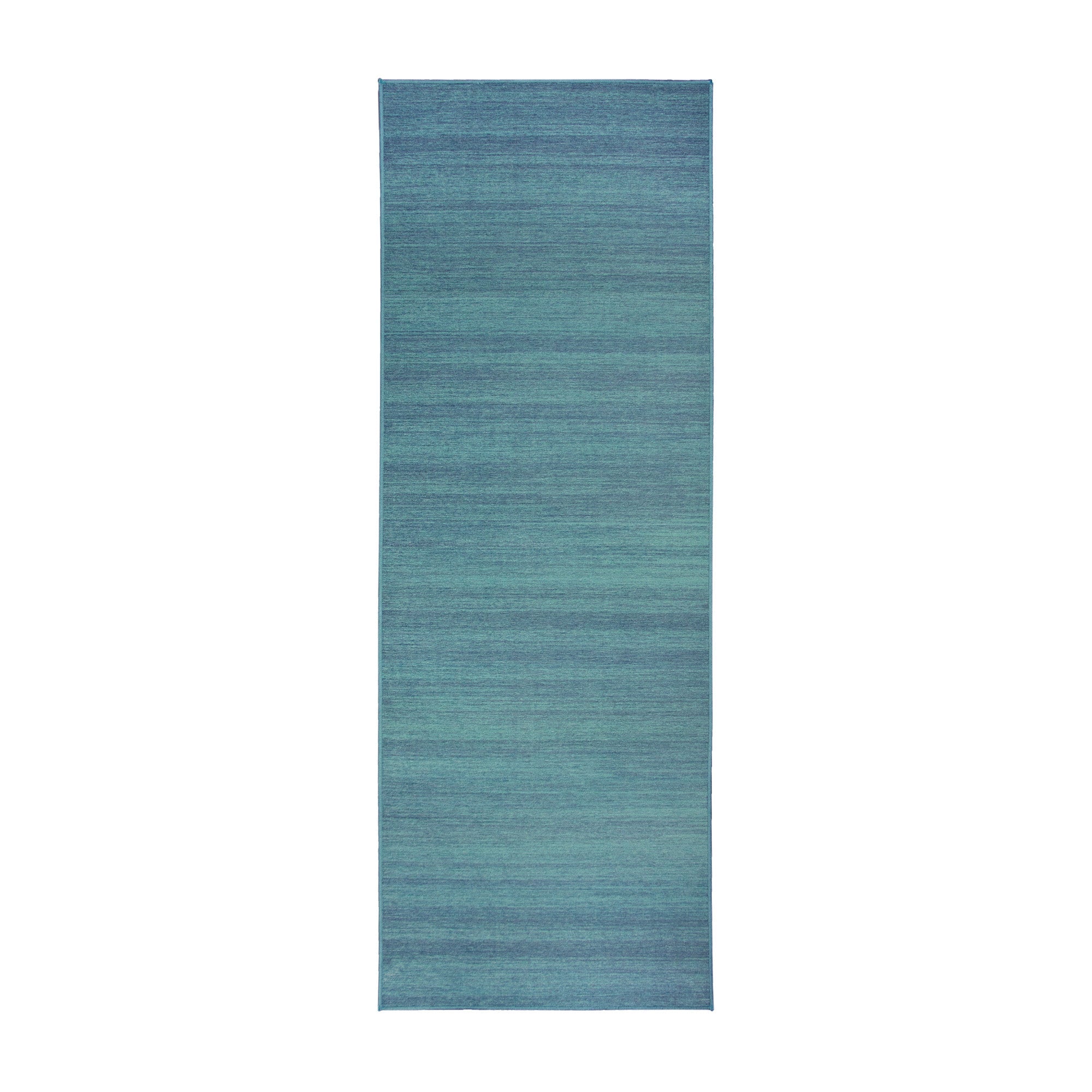 Solid Blue Dining Room Washable Rug