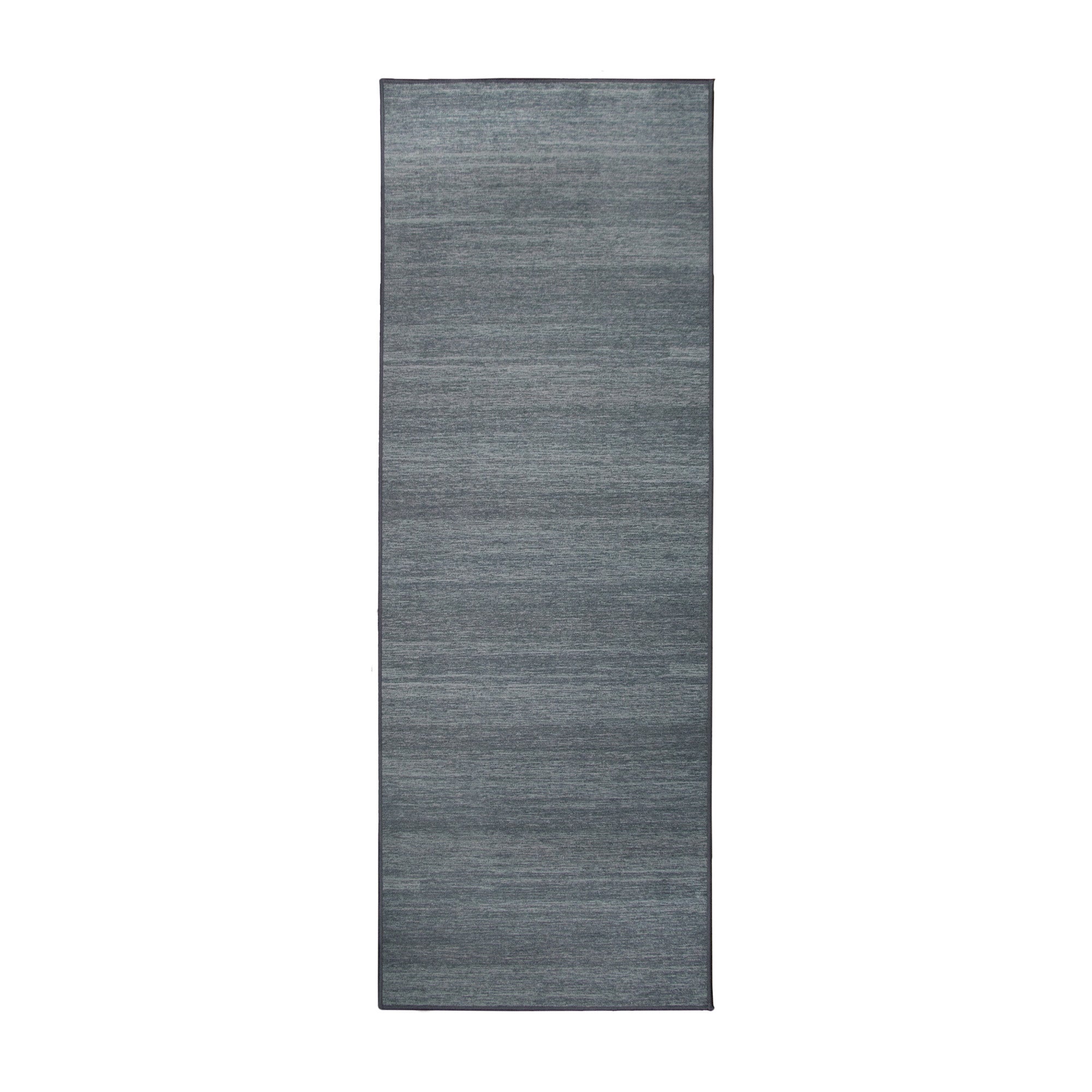 Solid Grey Dining Room Washable Rug