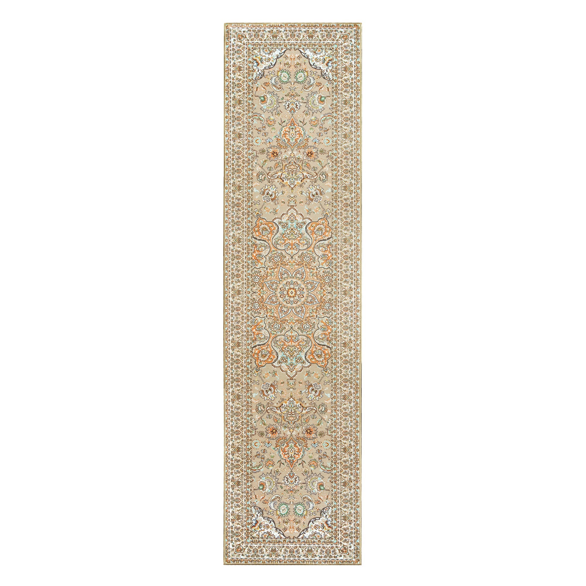 Kenya Beige Dining Room Washable Rug
