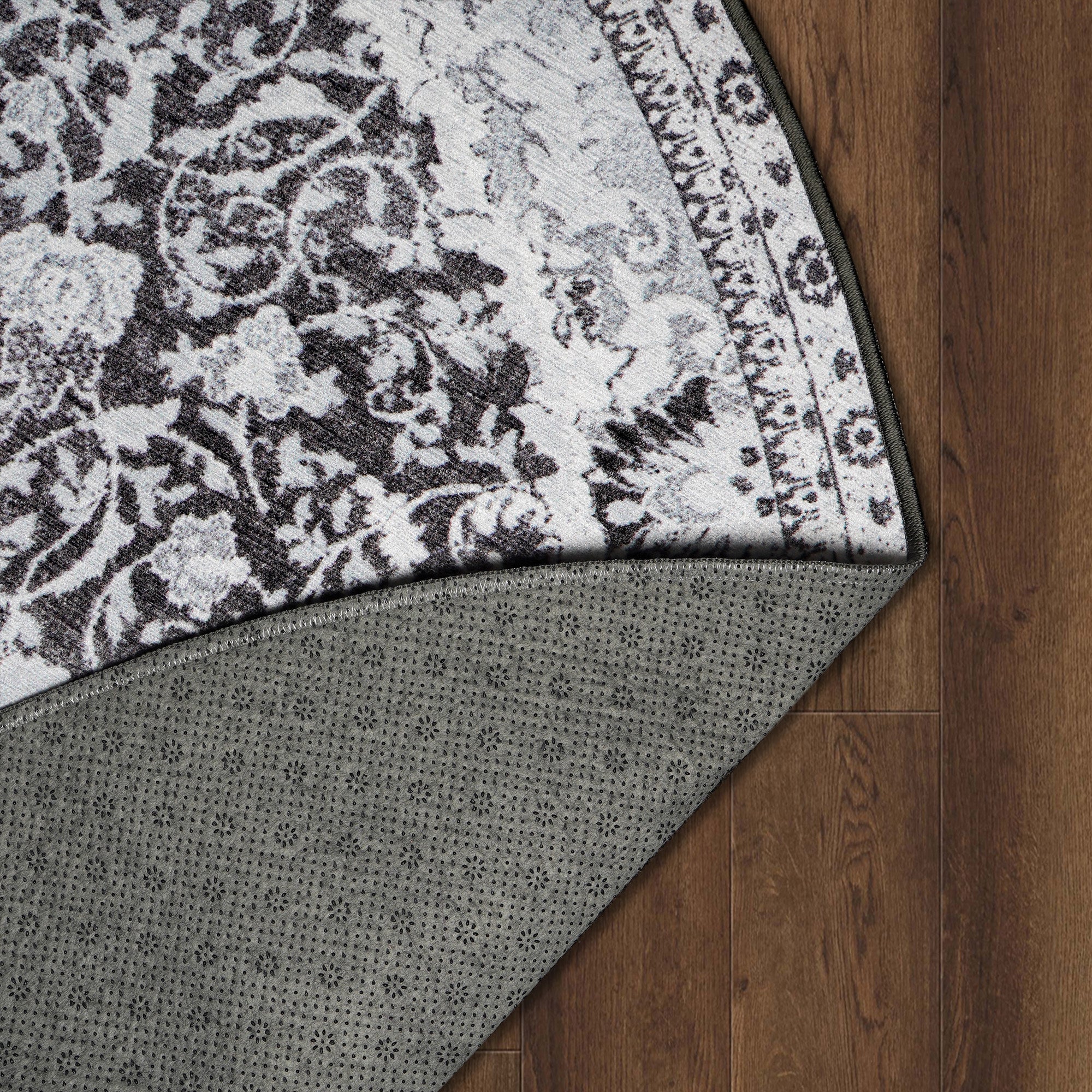 Parviz Grey Washable Rug