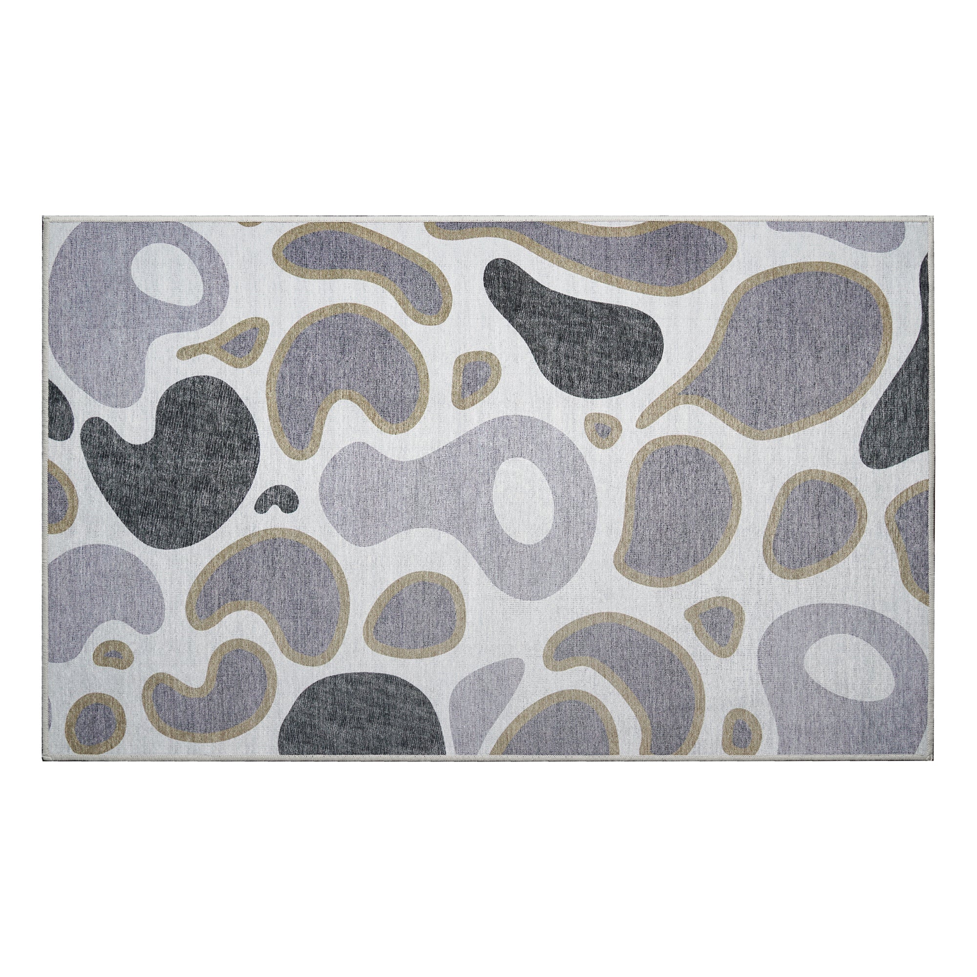 Kyoa Grey Olive Hallway Washable Rug