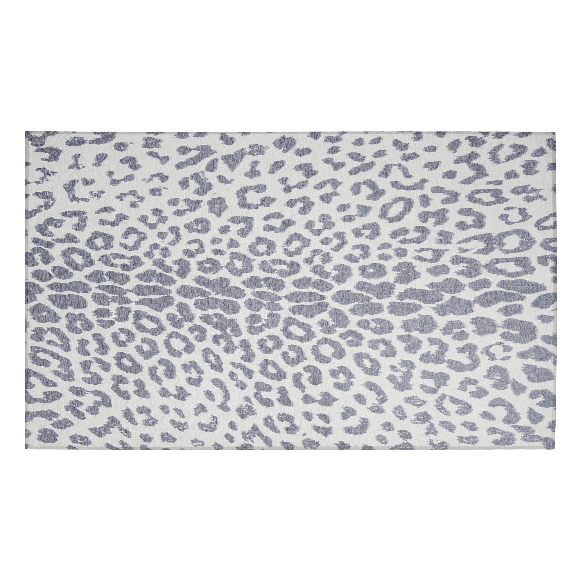 Miya Leopard Grey Bedroom Washable Rug