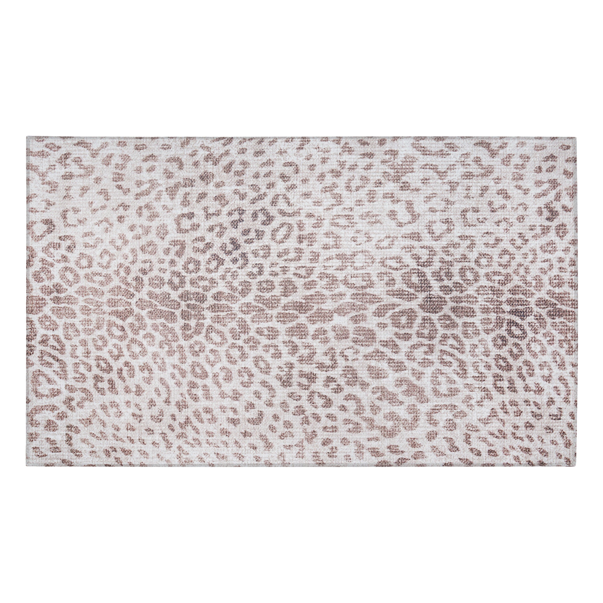 Miya Leopard Brown Washable Rug