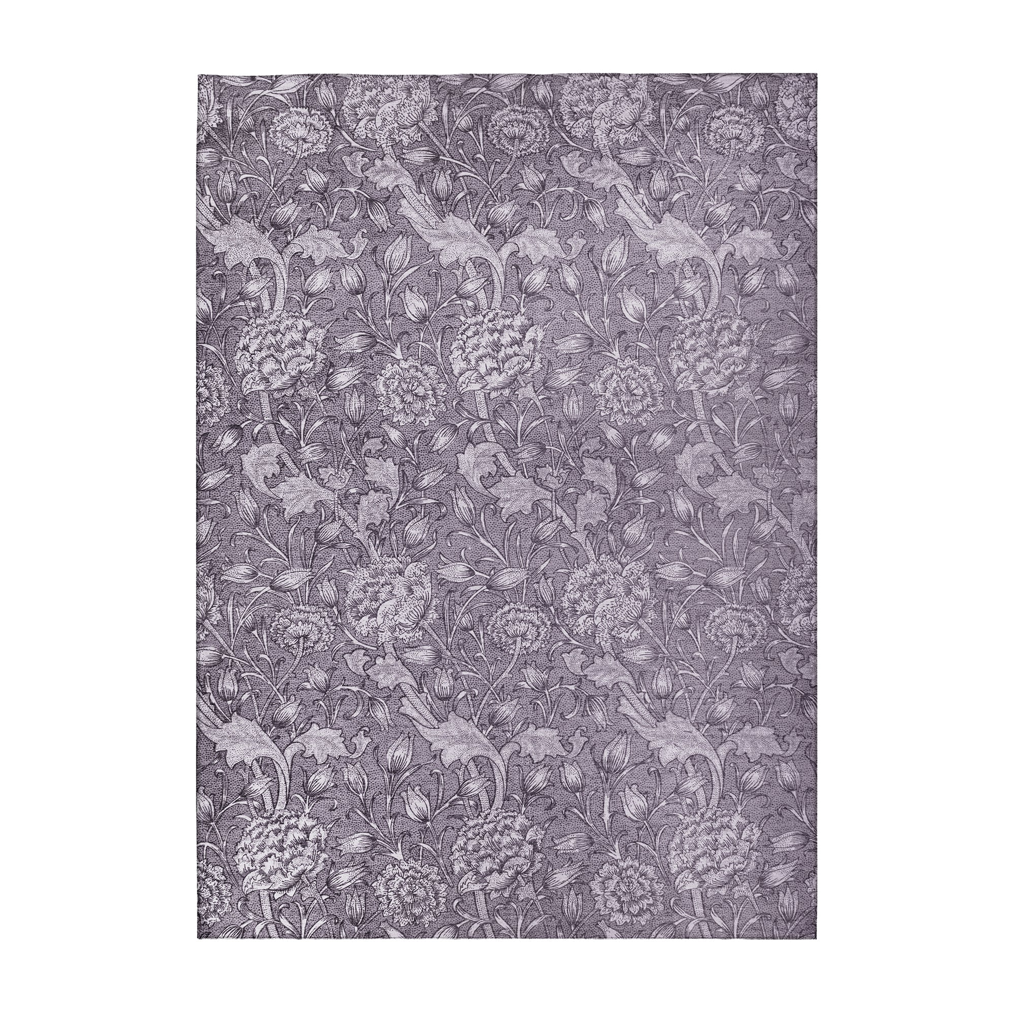 Kalini Floral Woodland Brown Washable Rug