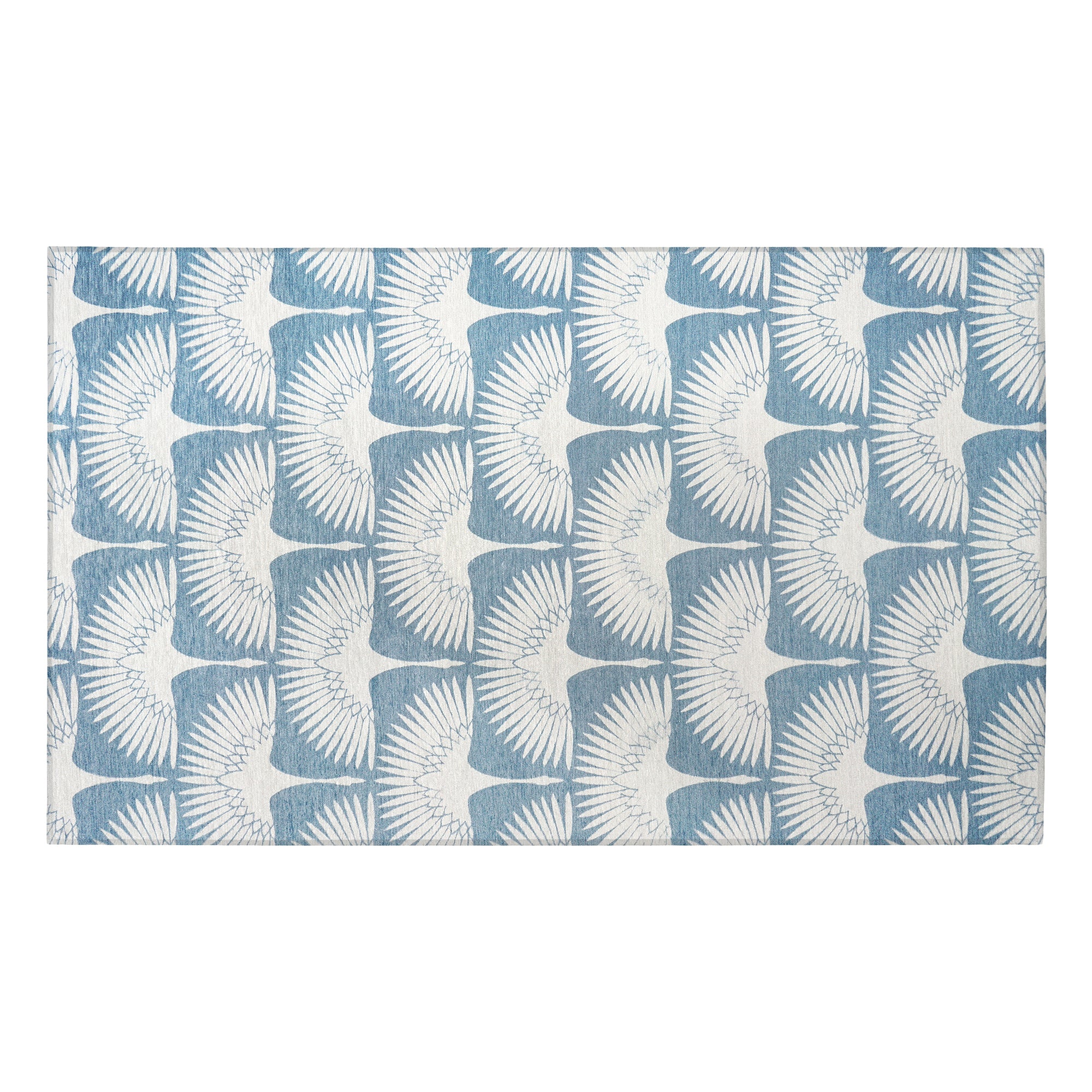 Flock Colfax Blue Kitchen Washable Rug