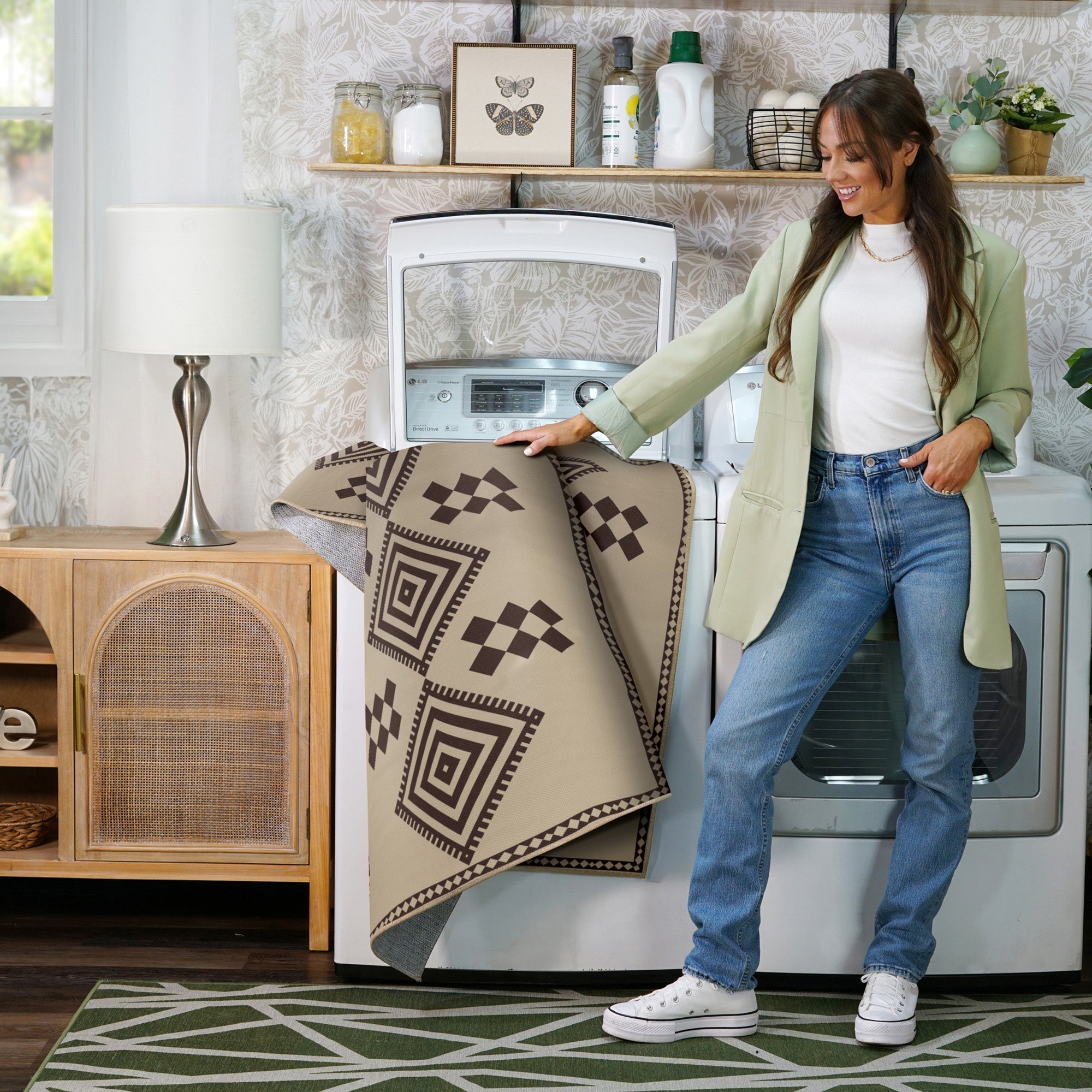 Jute Kilim Kiki Natural Washable Rug 5'x7'