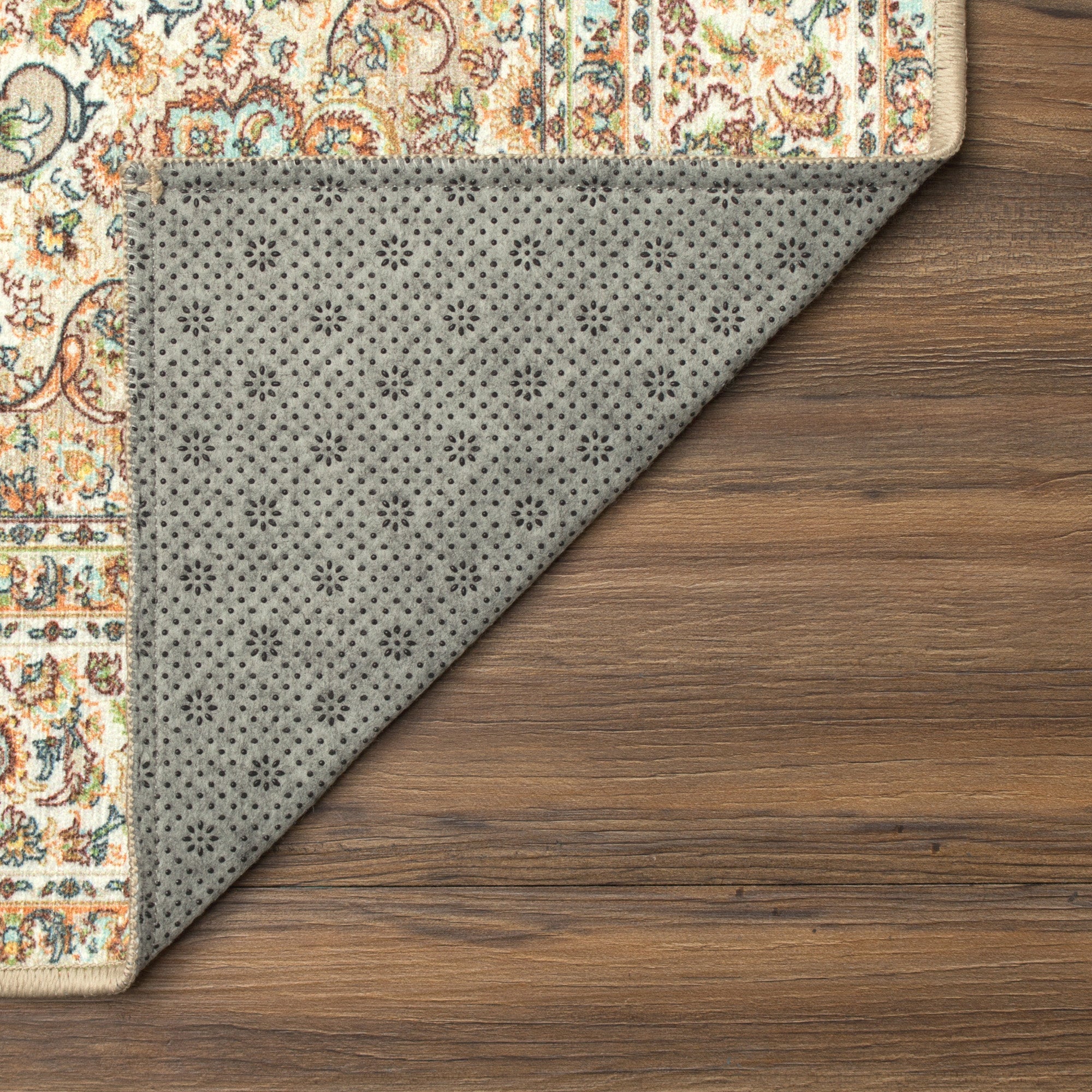 Kenya Beige Dining Room Washable Rug
