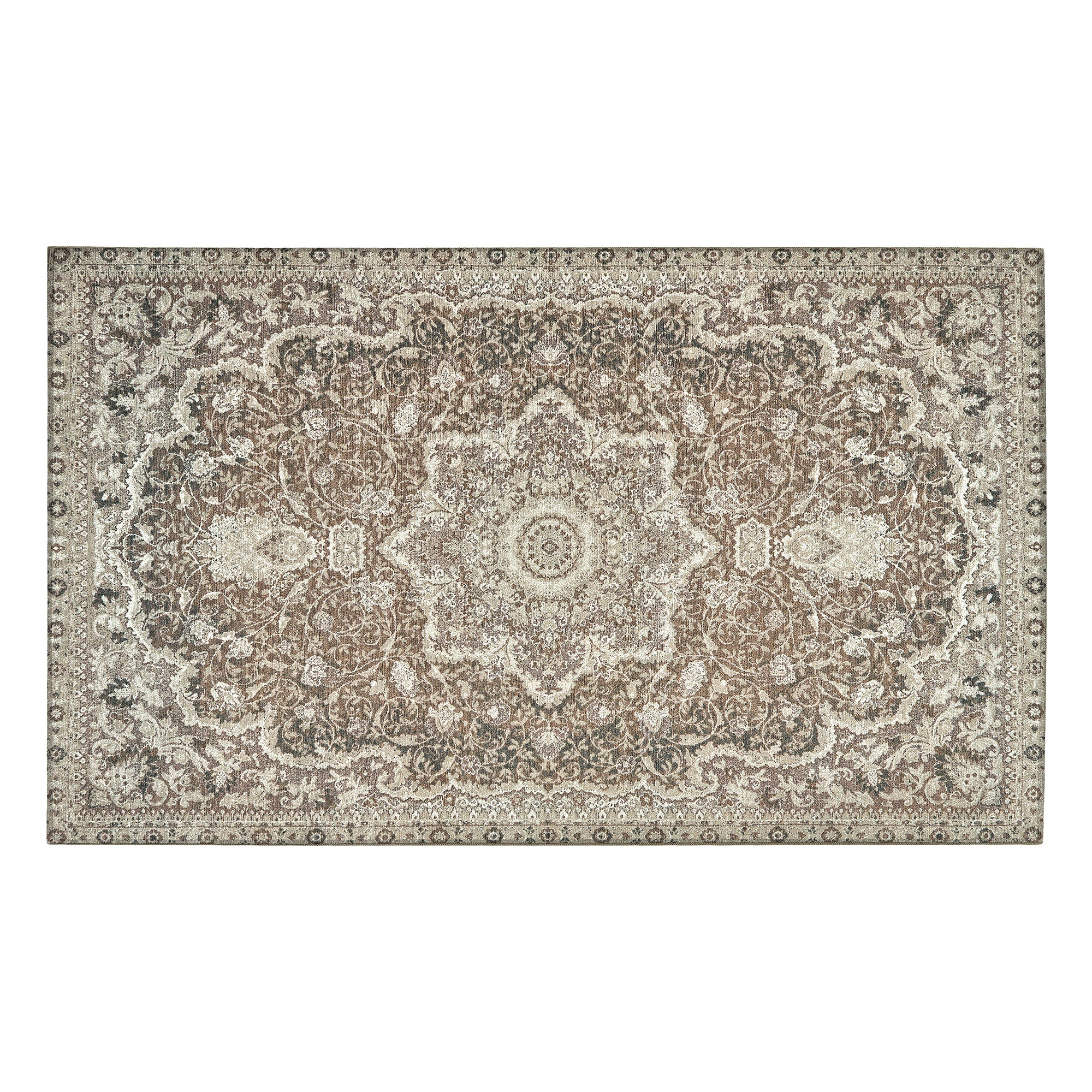 Parviz Brown Washable Rug