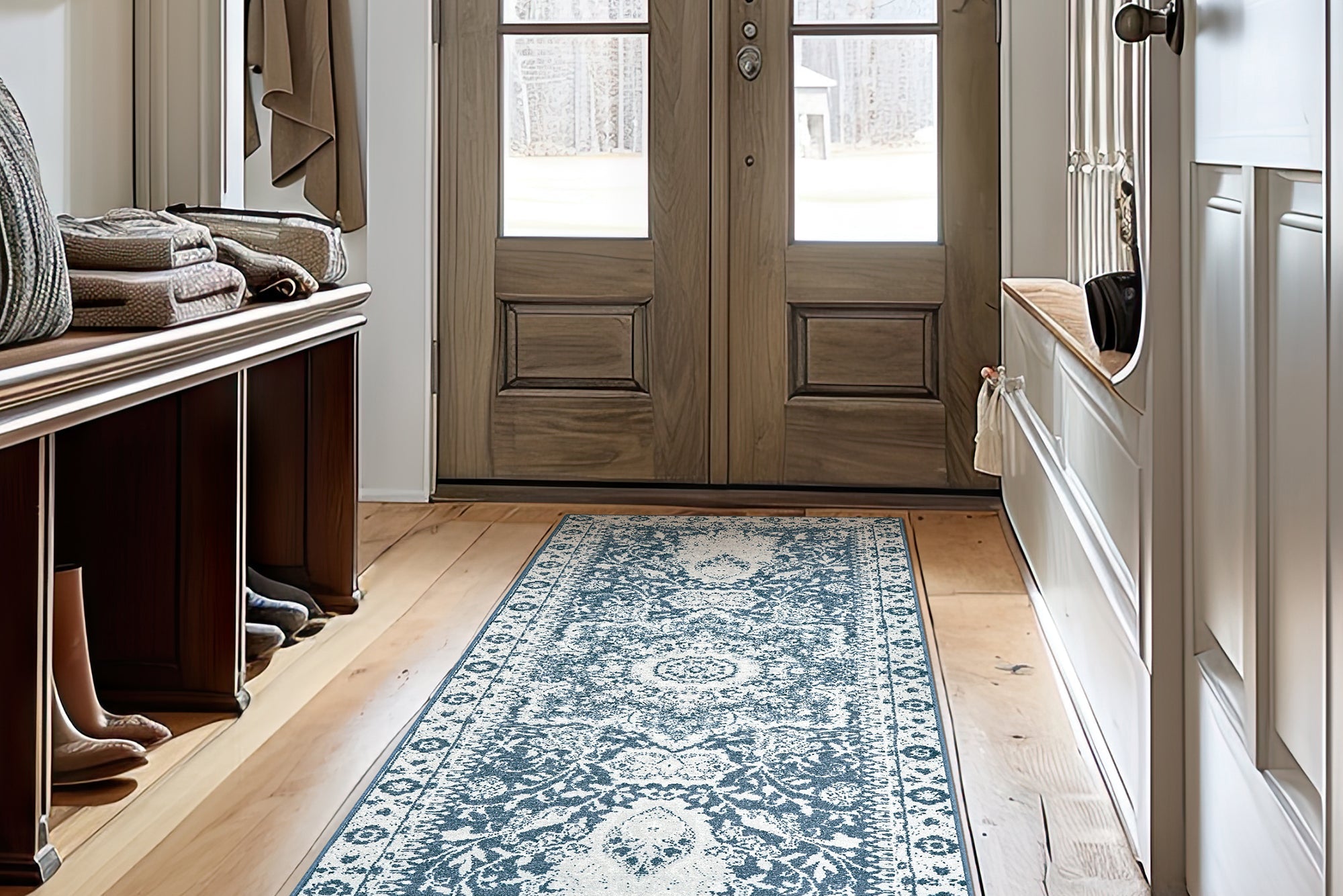 Parviz Blue Washable Rug