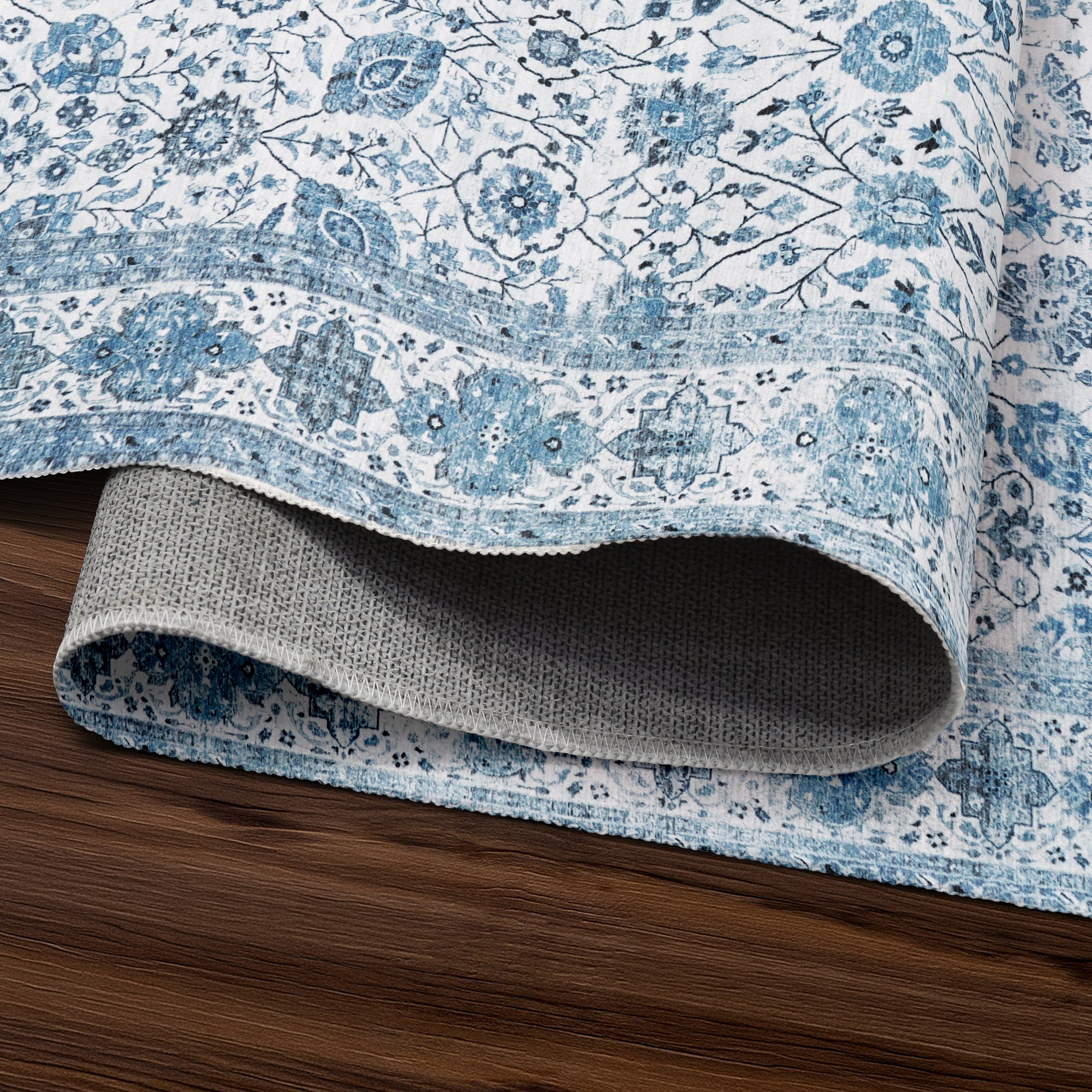 Lerik Blue Washable Rug