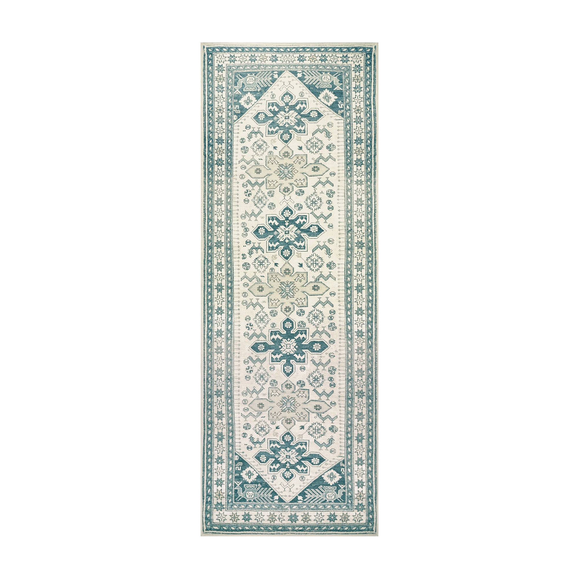 Saraz Teal Washable Rug