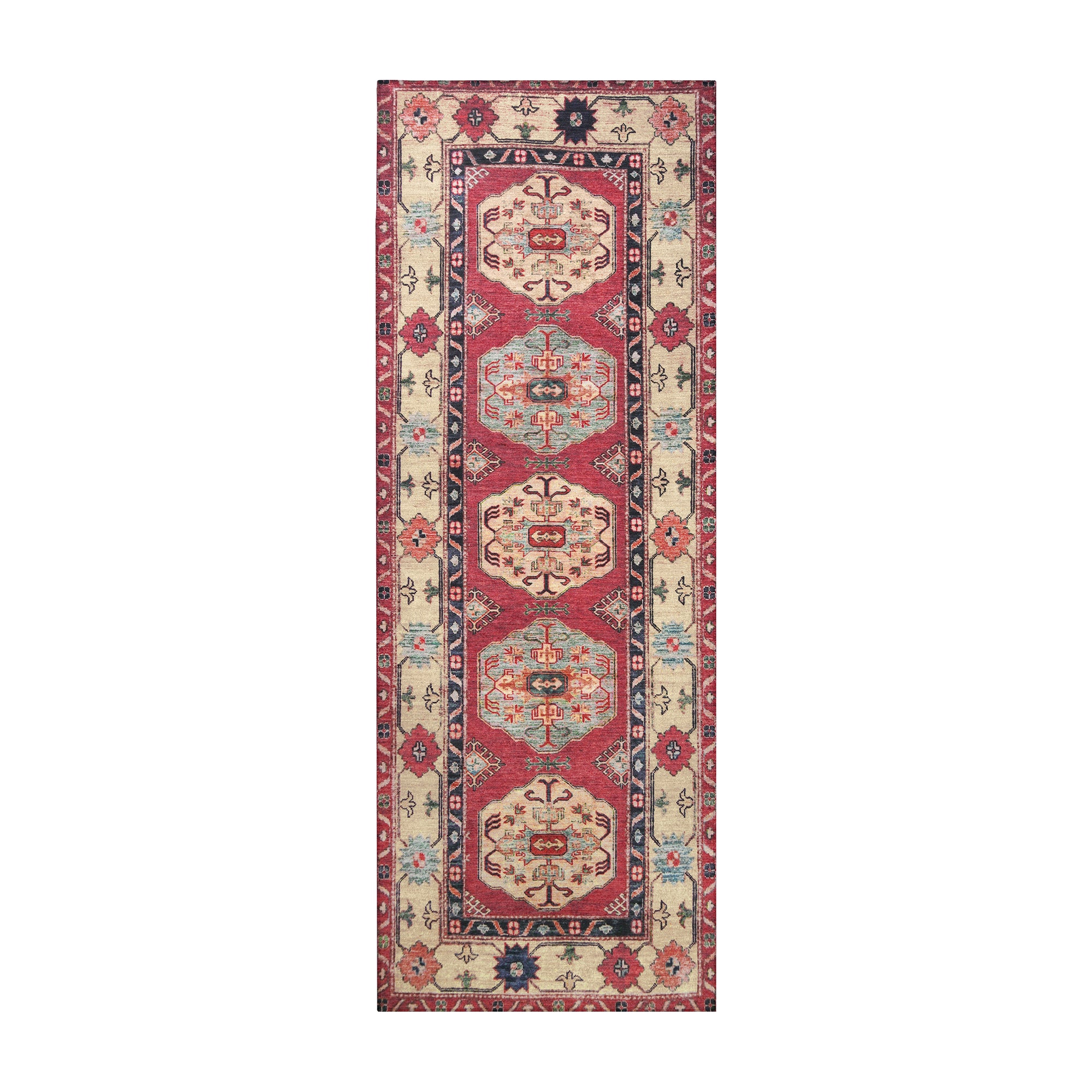 Shary Coral Hallway Washable Rug