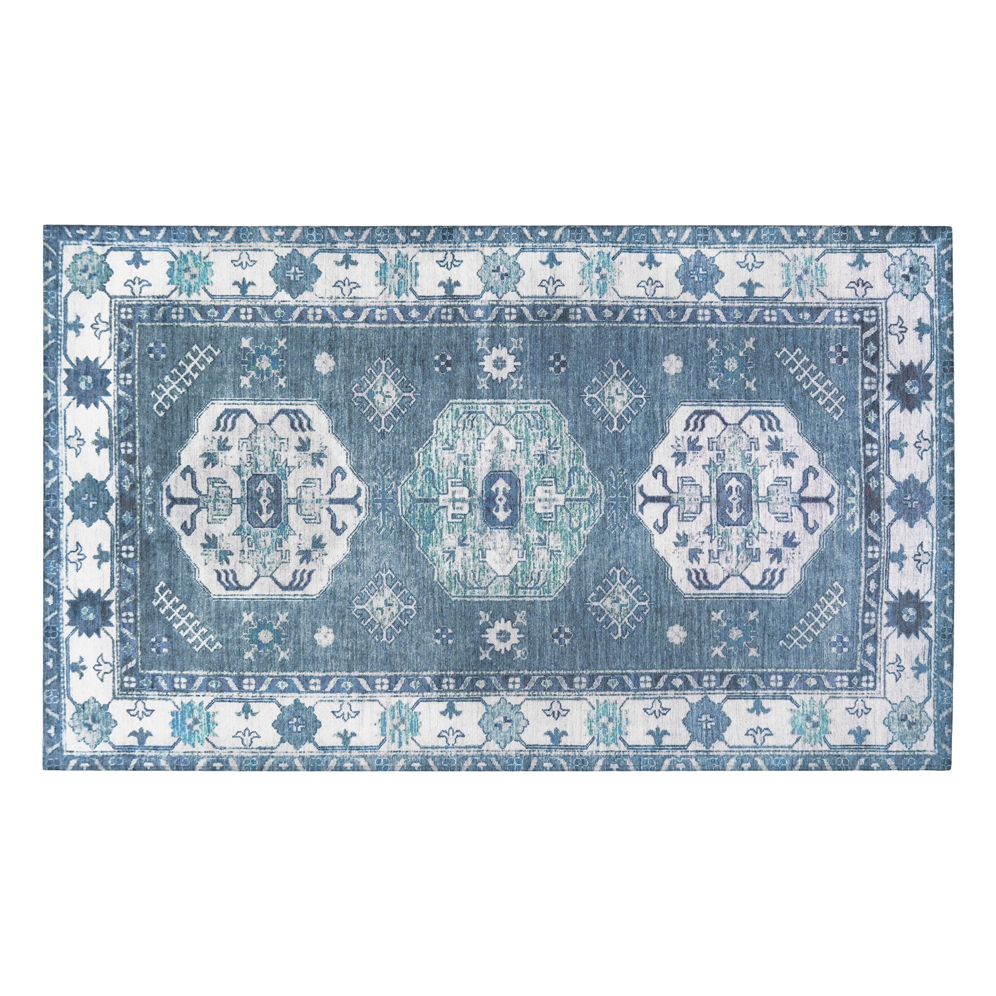 Shary Blue Washable Rug