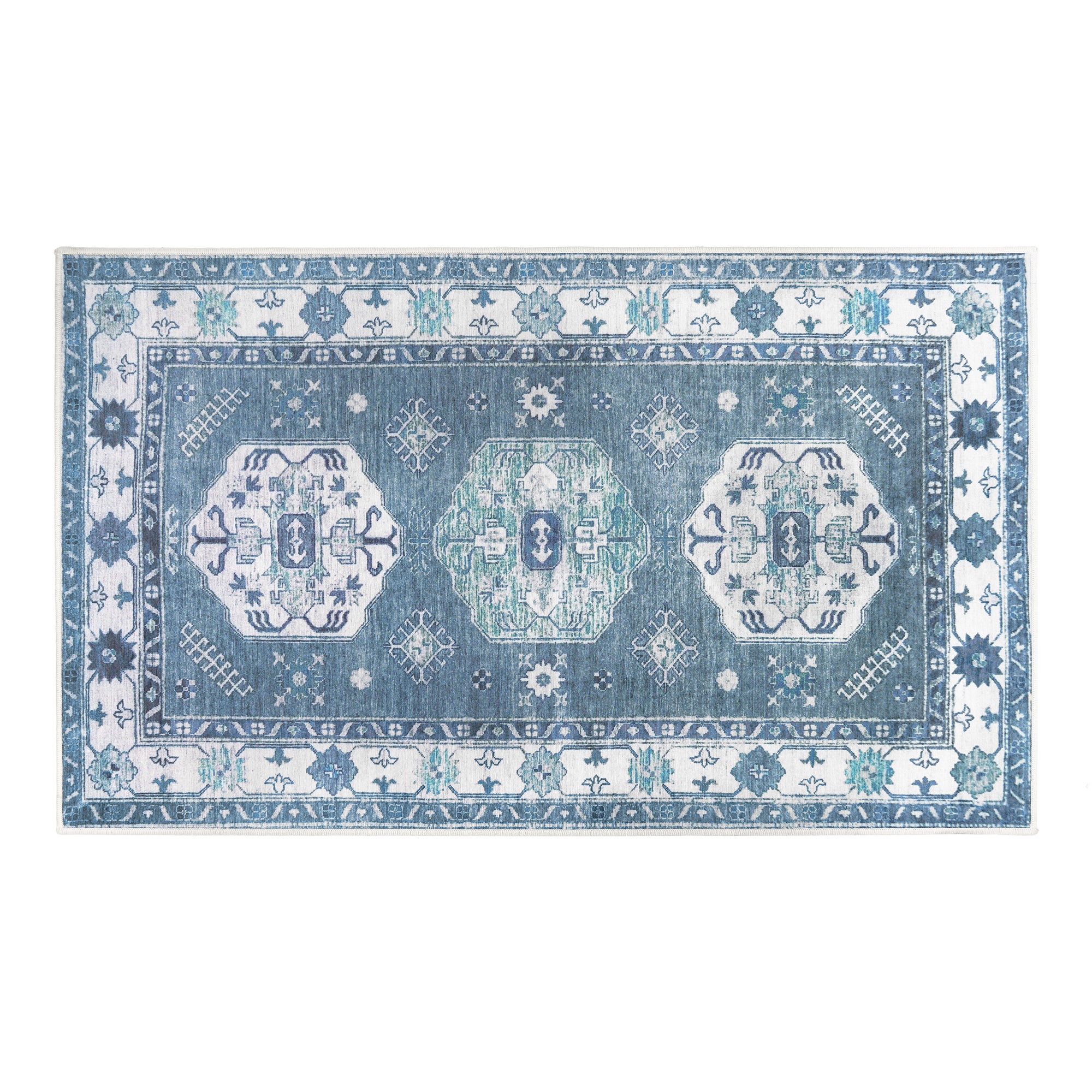 Shary Blue Washable Rug
