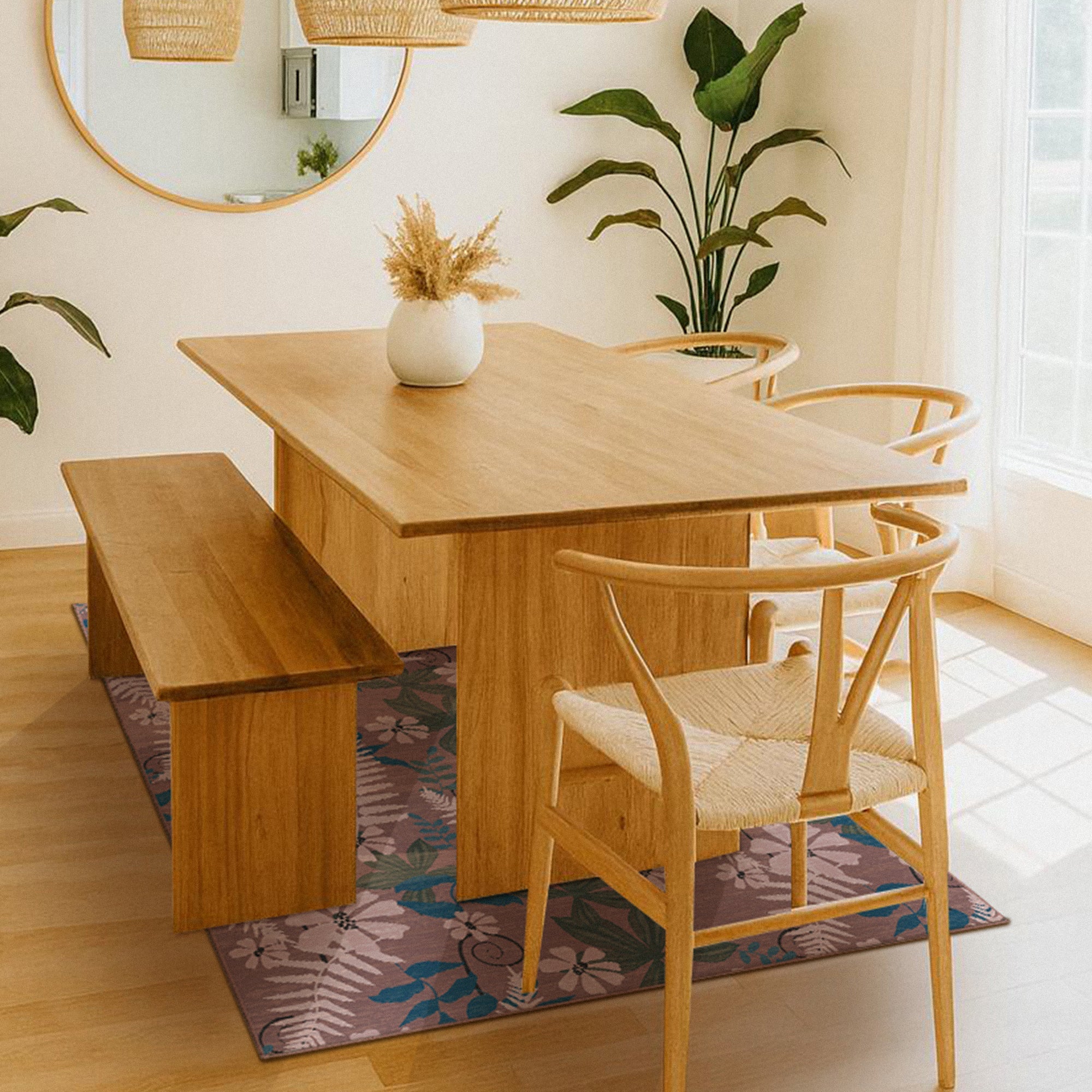 Florentina Bloom Kitchen Machine Washable Rug