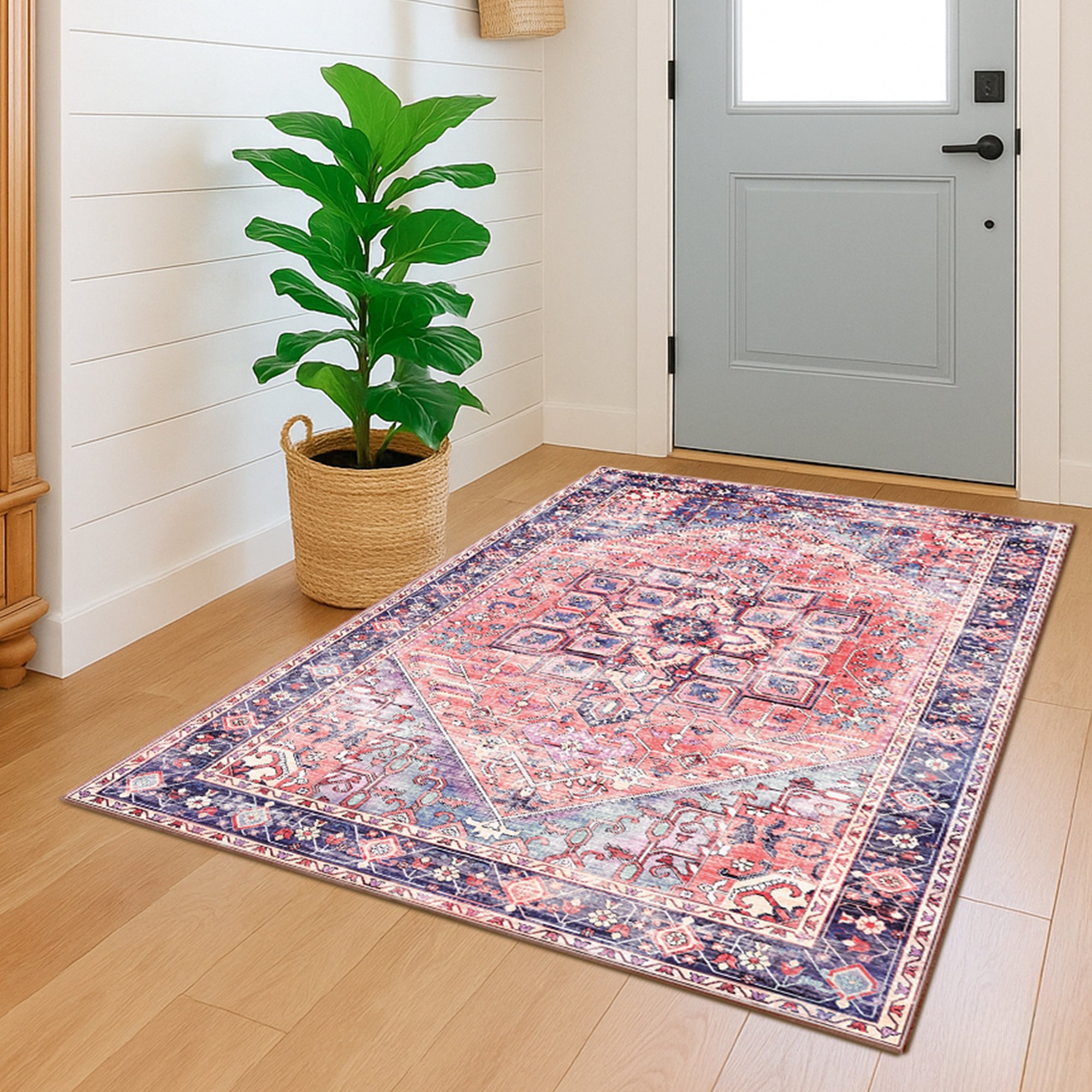 Seraphina Multicolor Bathroom Machine Washable Rug