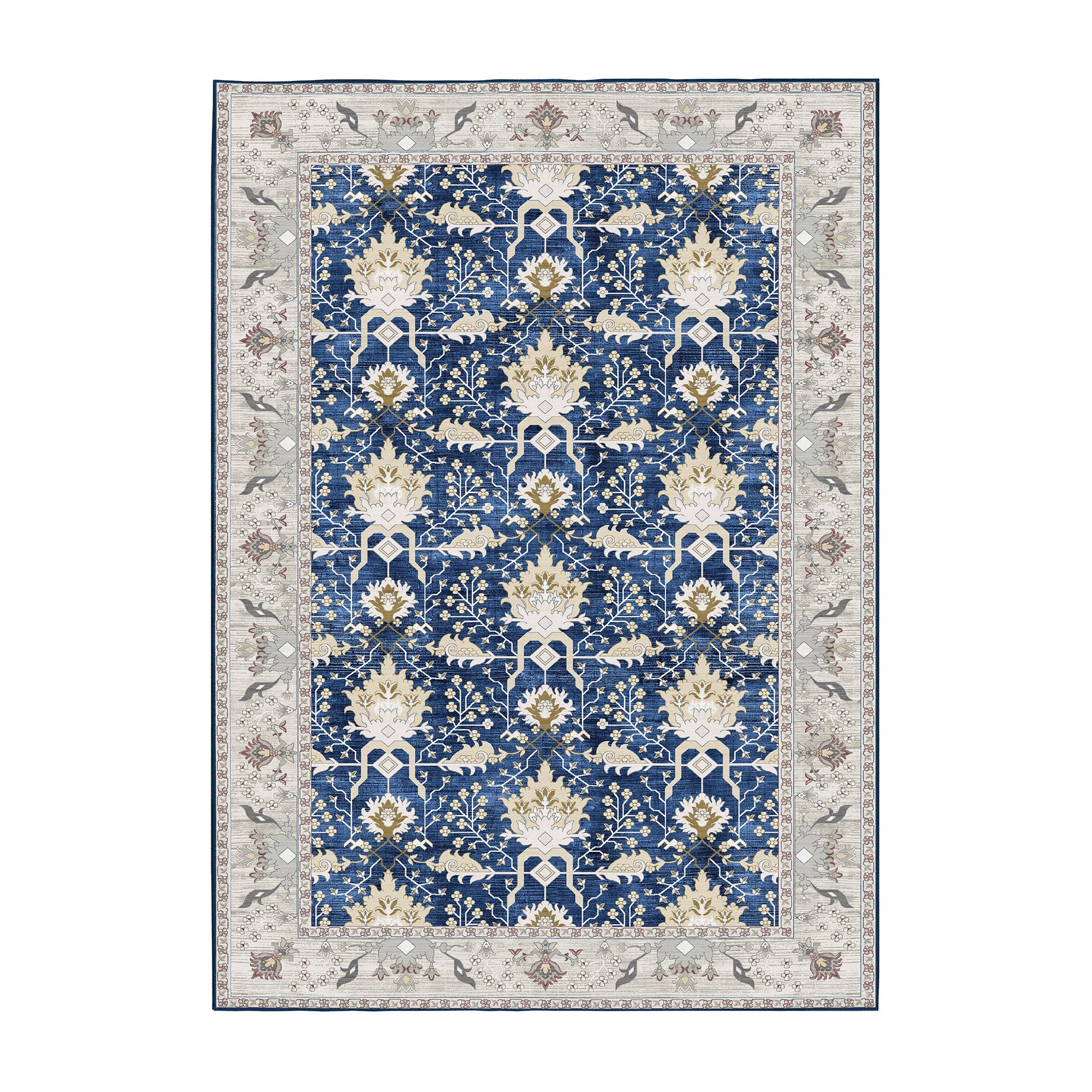 Aurelian Sapphire Kitchen Machine Washable Rug