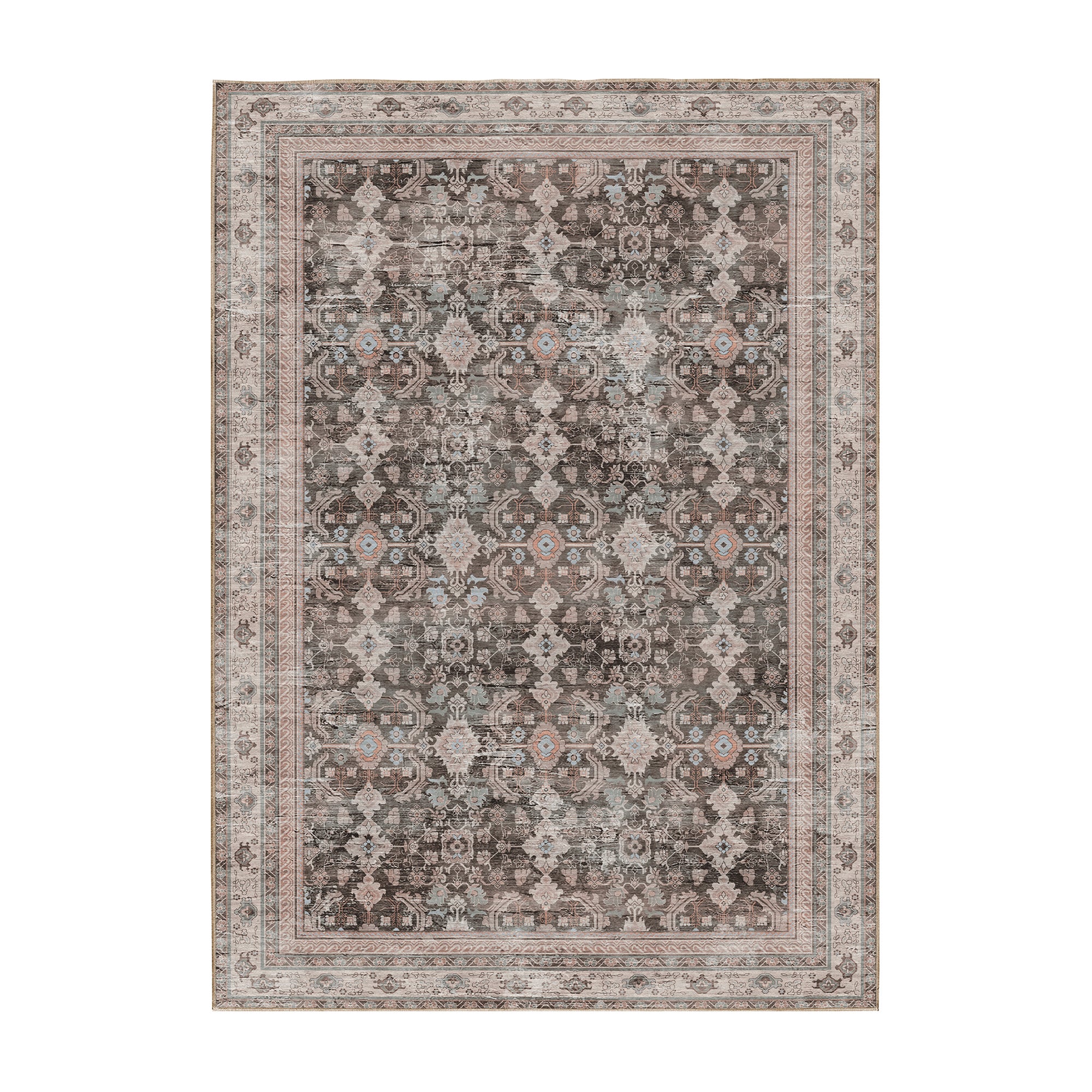 Verdelle Taupe Machine Washable Rug
