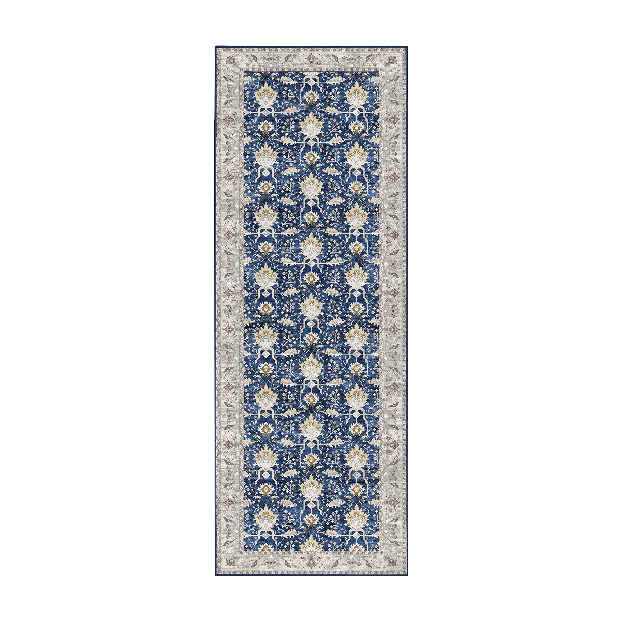 Aurelian Sapphire Kitchen Machine Washable Rug