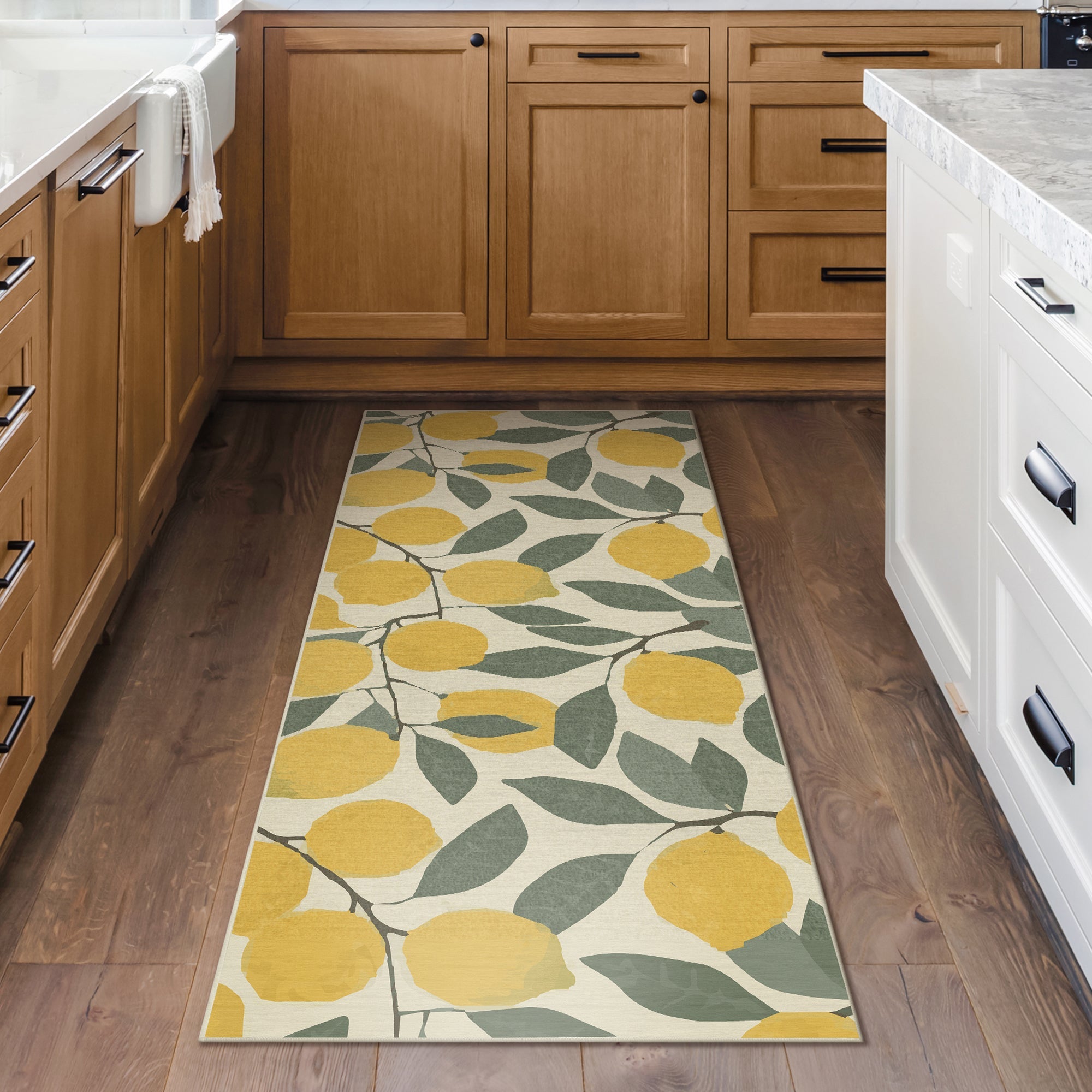 Lemon Grove Dining Room Machine Washable Rug