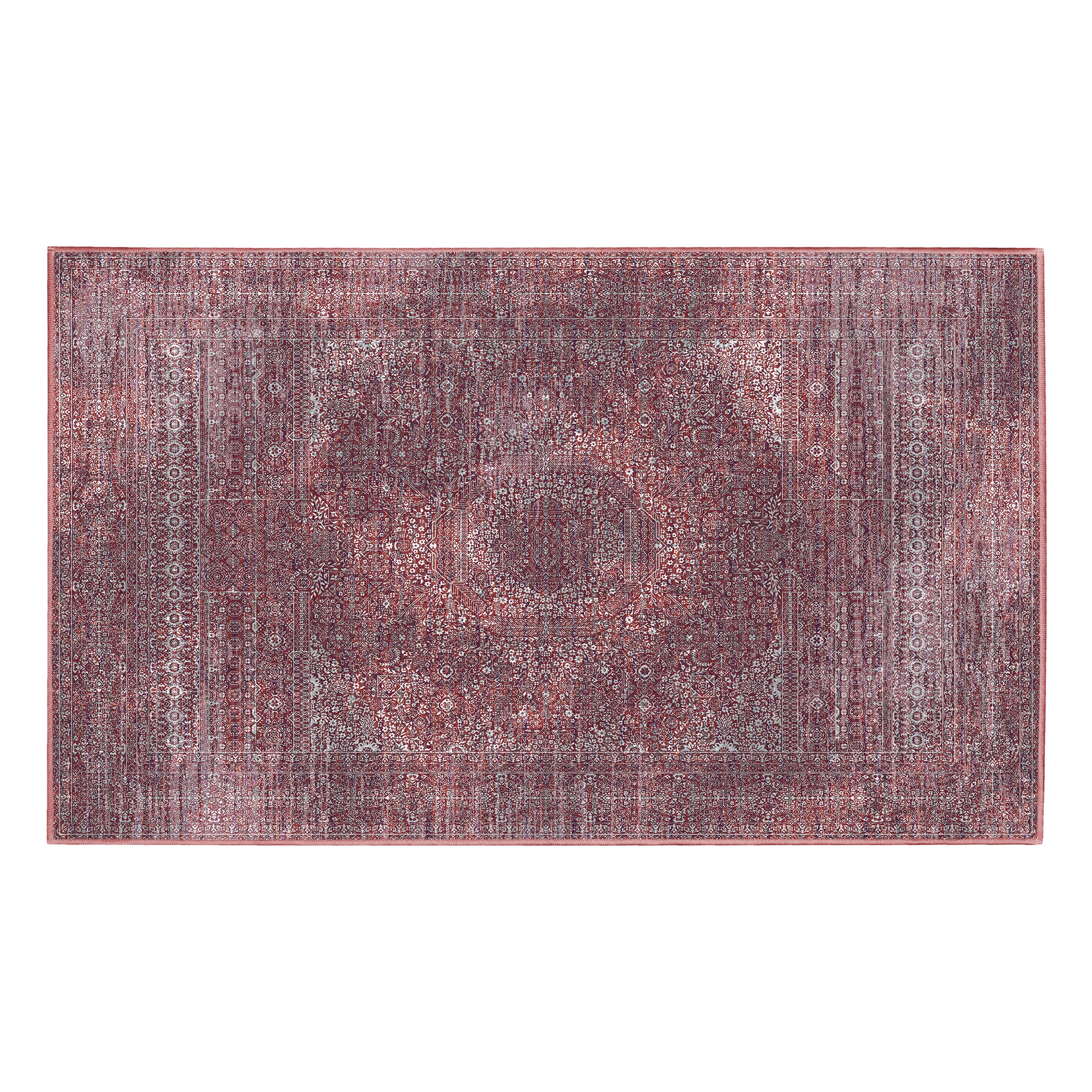 Tabriz Mirage Burgundy Machine Washable Rug