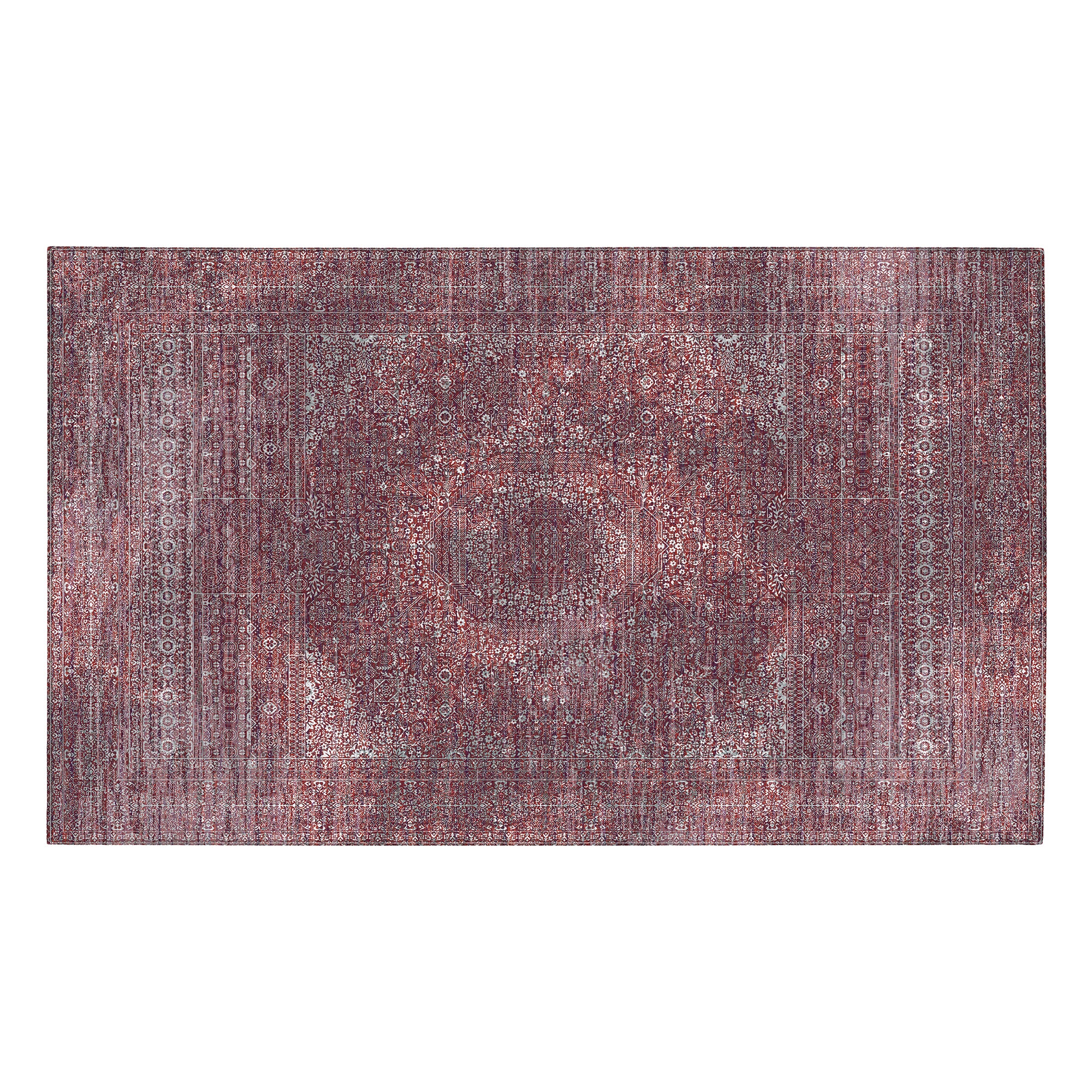 Tabriz Mirage Burgundy Machine Washable Rug