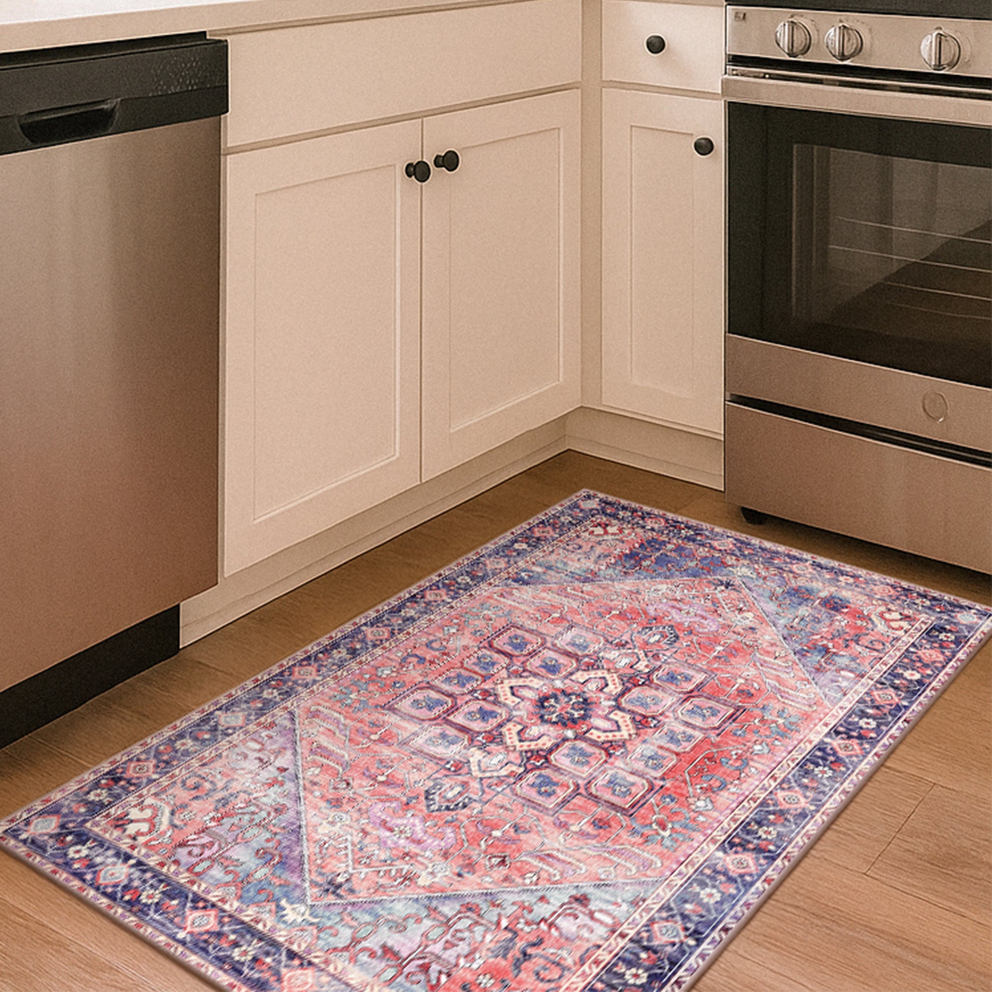 Seraphina Multicolor Bathroom Machine Washable Rug